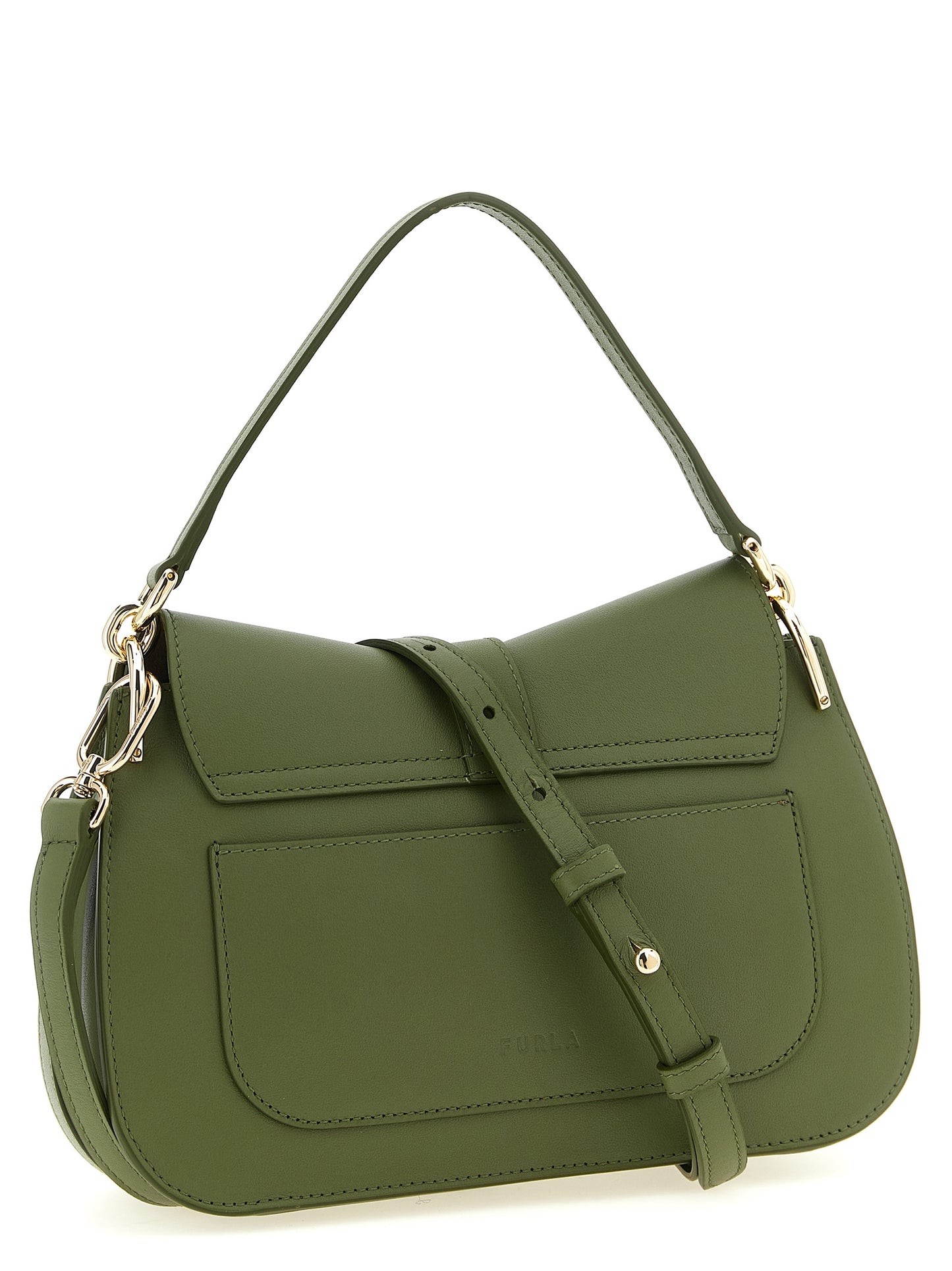 Bicolor Calfskin Shoulder Bag