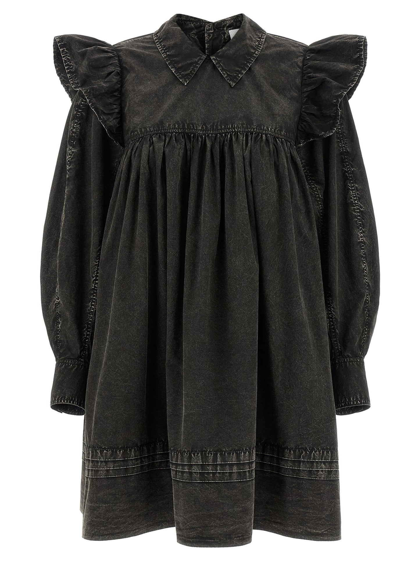 Black Organic Cotton Short Dress