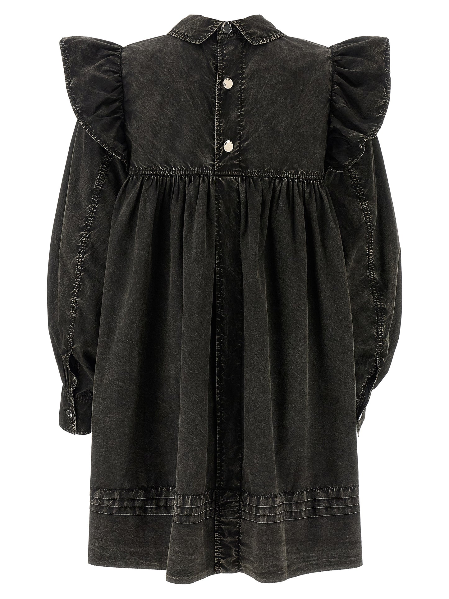 Black Organic Cotton Short Dress