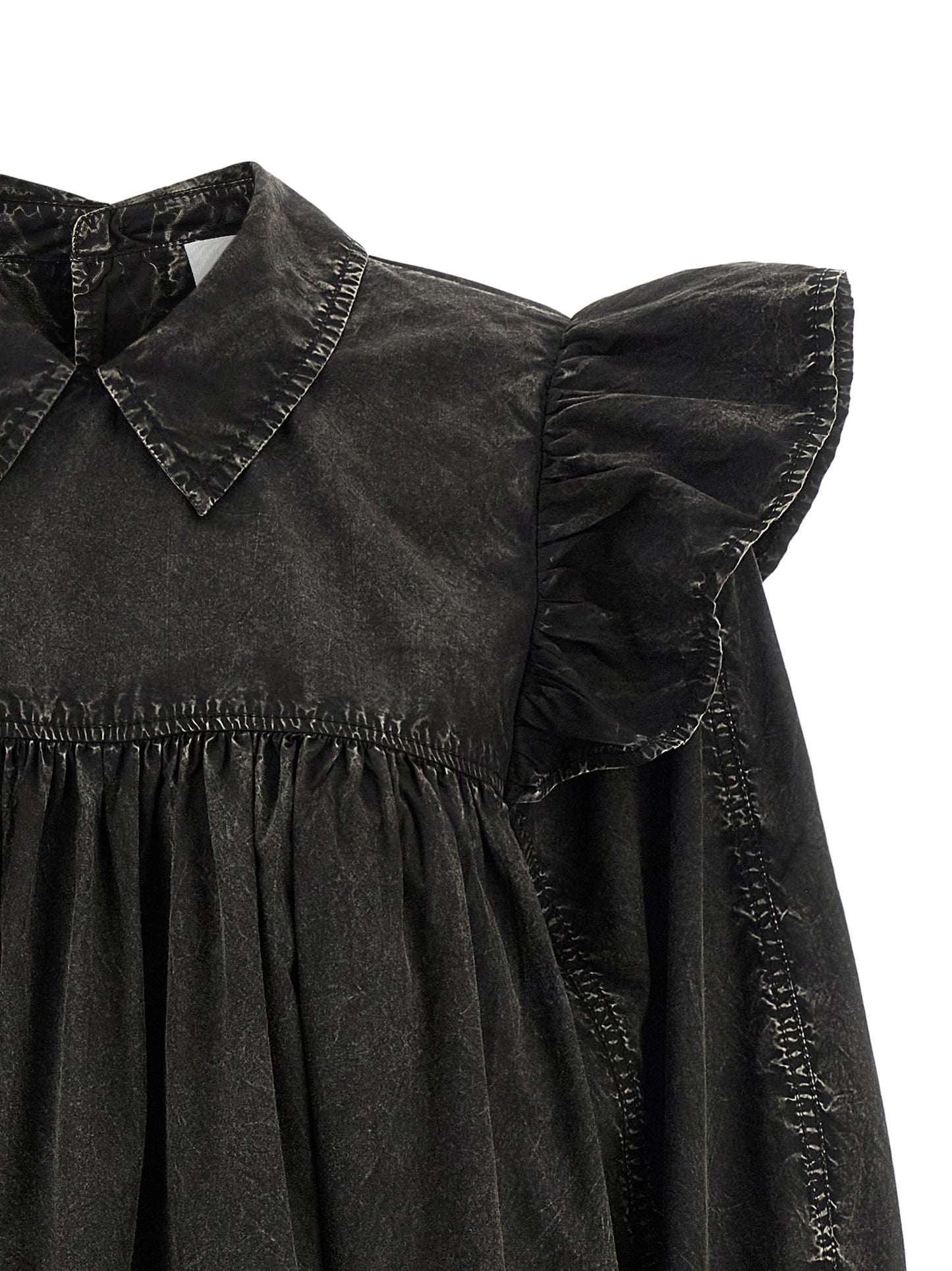 Black Organic Cotton Short Dress