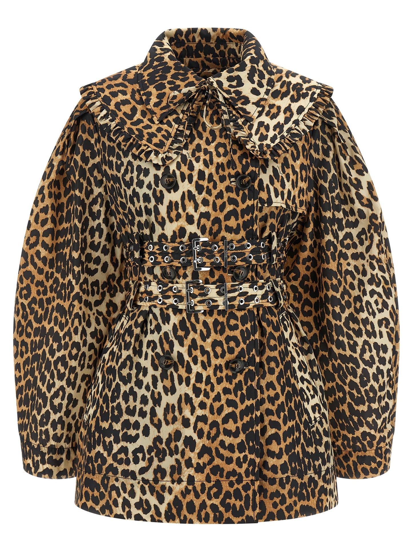 Brown Recycled Polyamide Coat