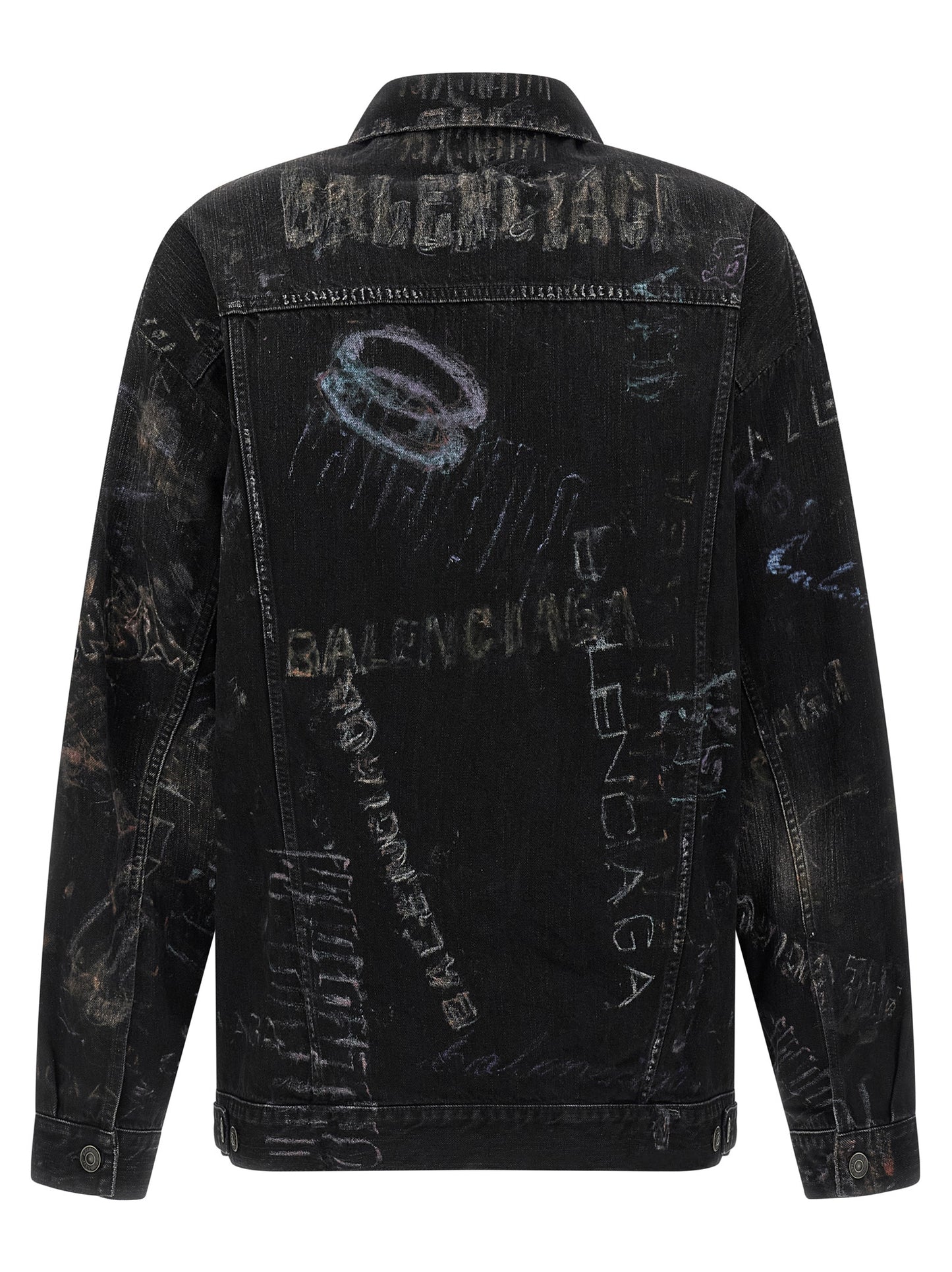 Black Cotton Denim Jacket