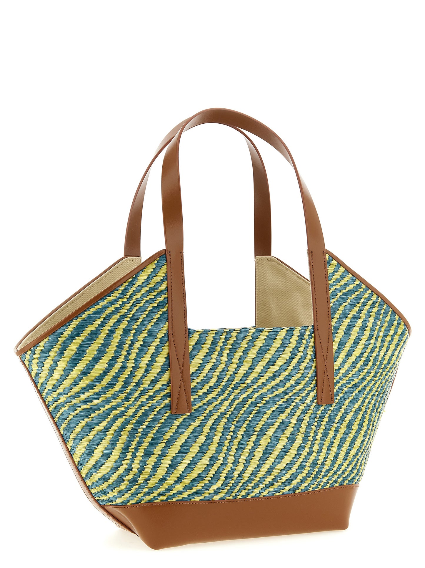 Bicolor Polyamide Tote Bag