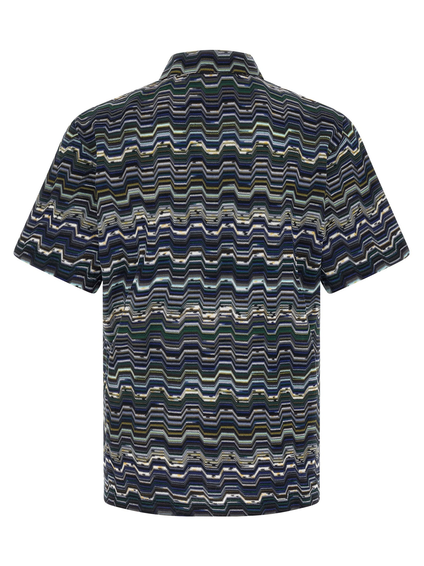 Blue Cotton Polo Shirt
