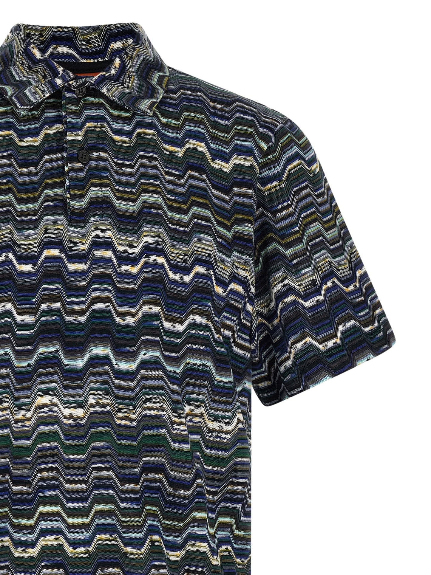 Blue Cotton Polo Shirt