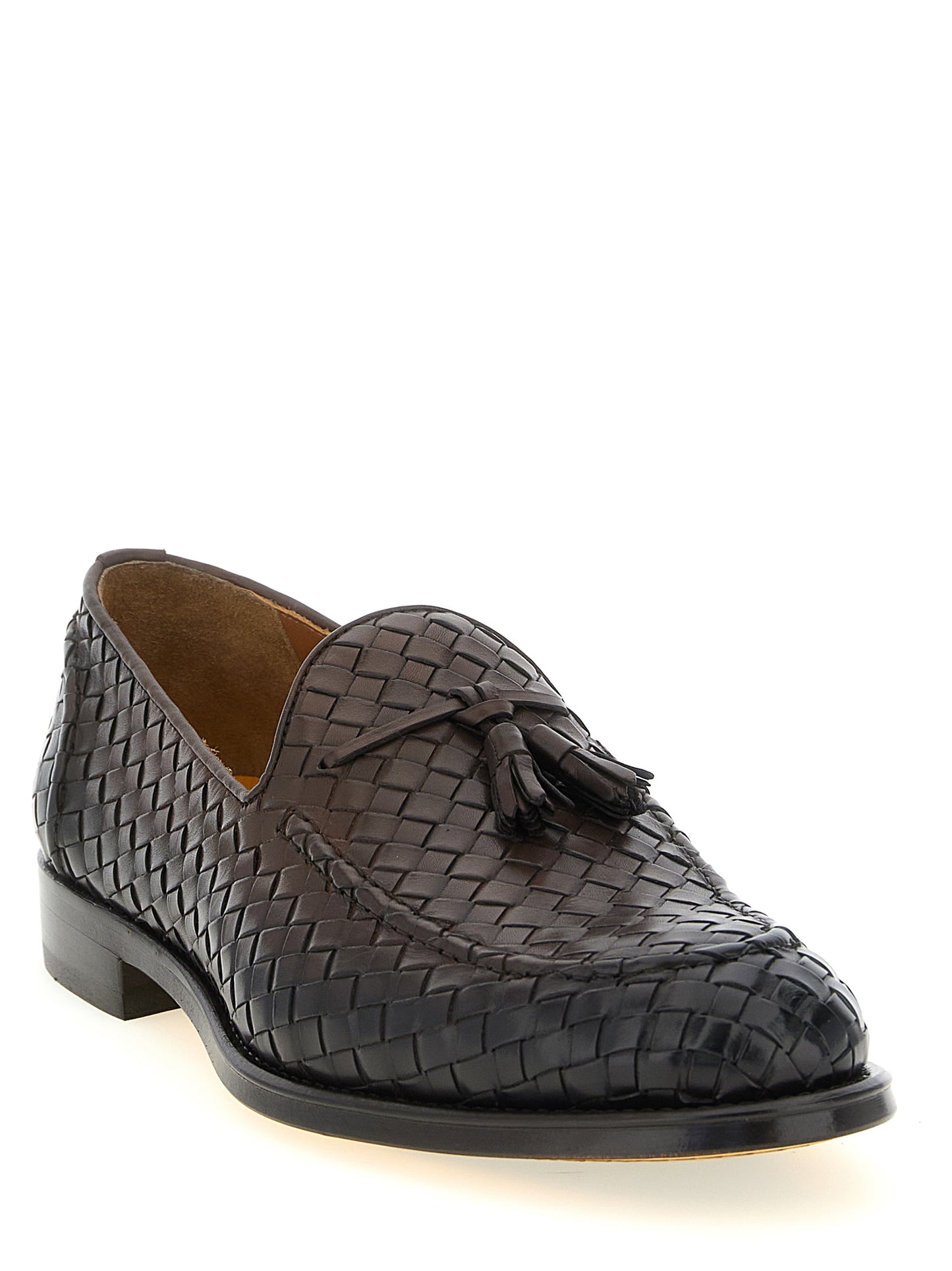 Brown Calfskin Slip-On Loafers