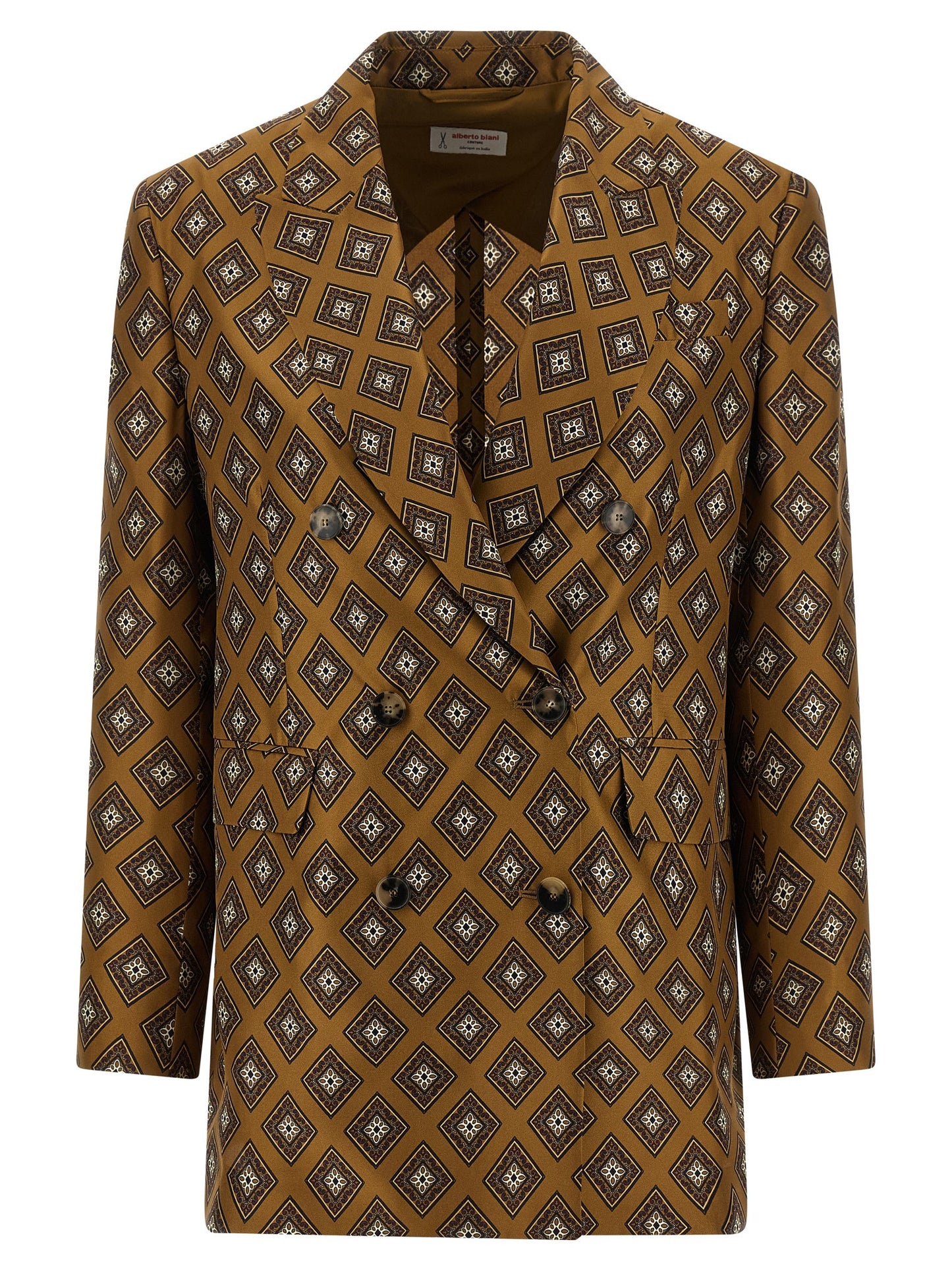 Brown Silk Blazer
