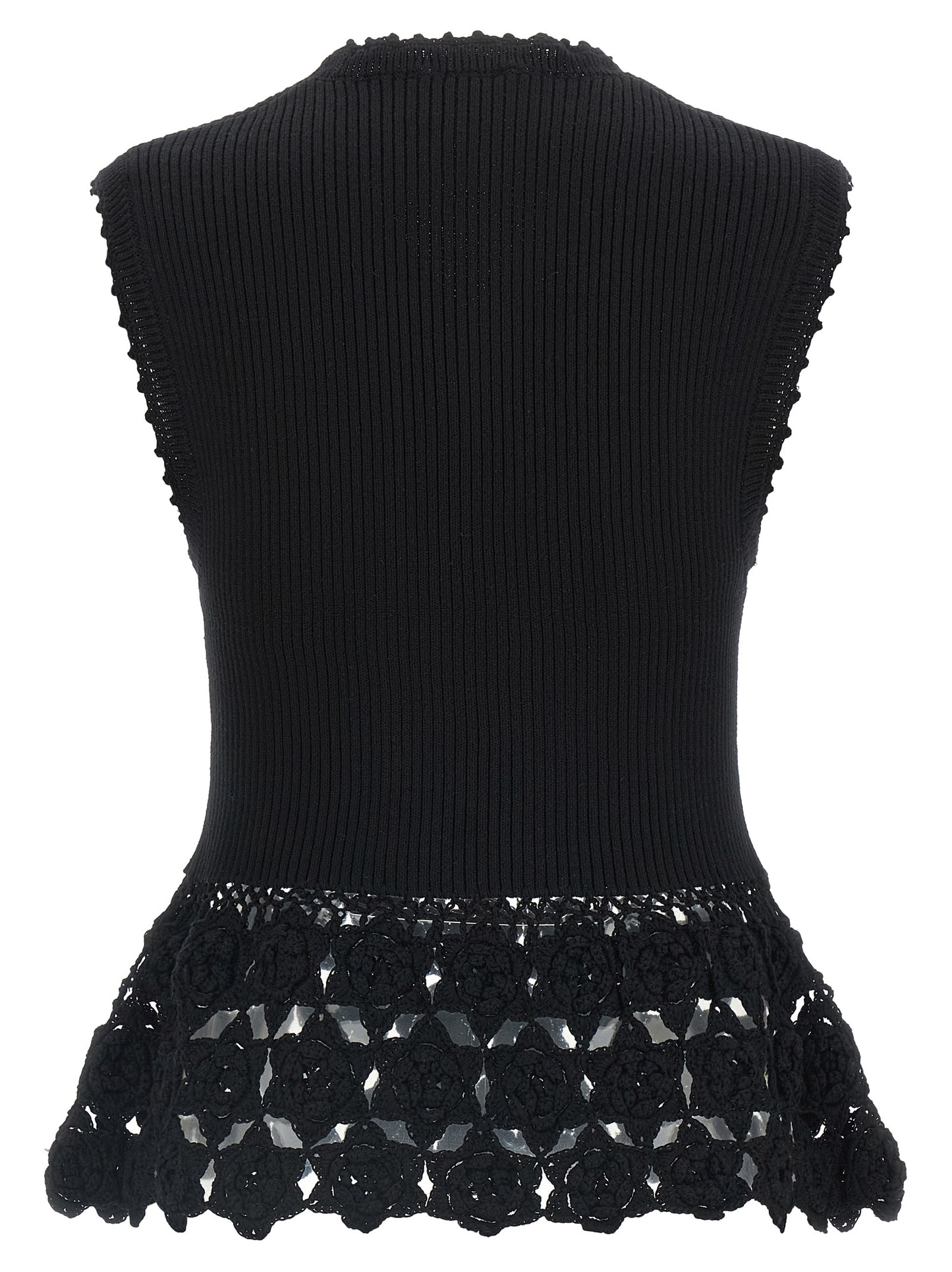 Black Organic Cotton Sleeveless Jacket