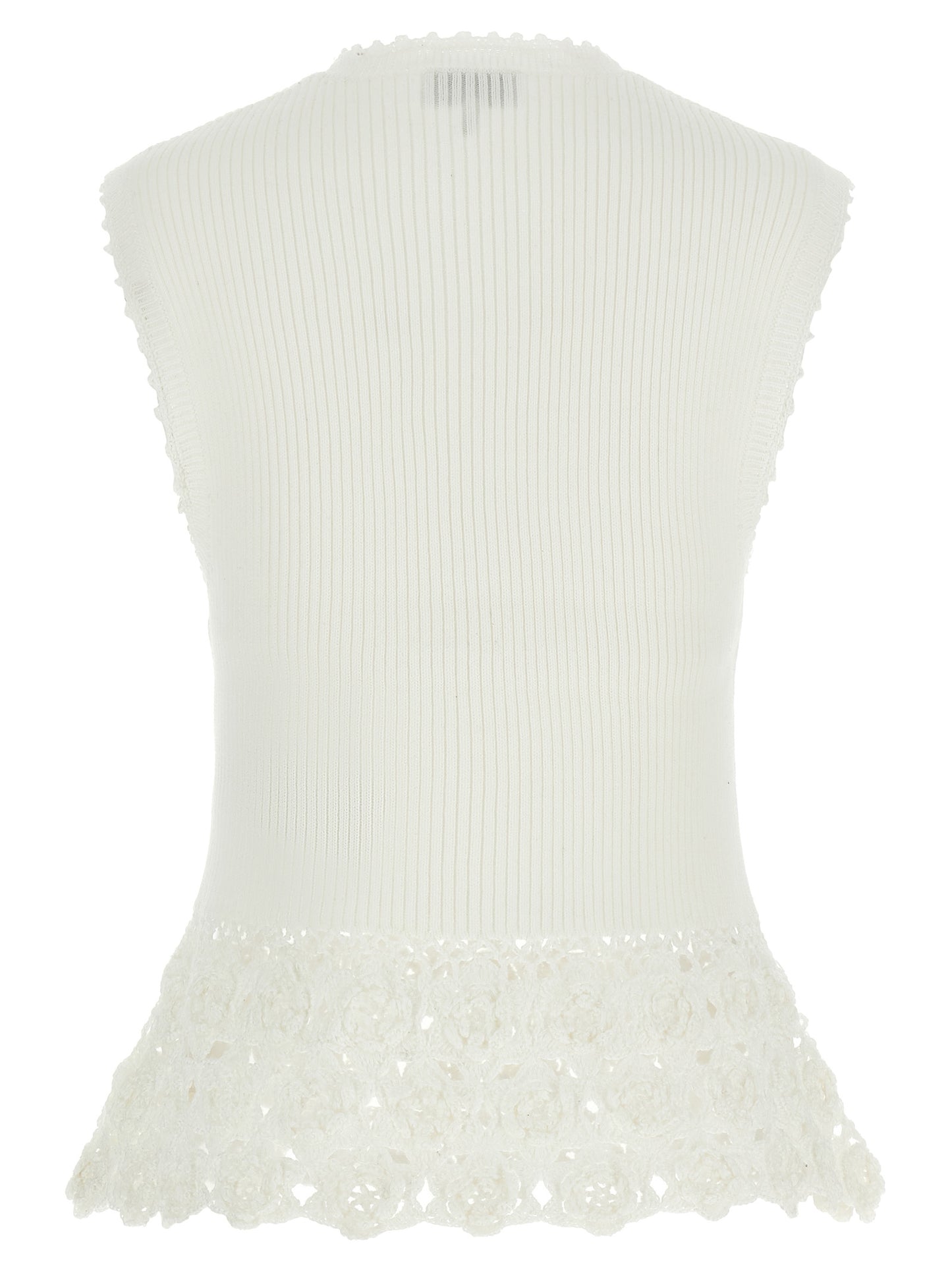 White Organic Cotton Sleeveless Jacket