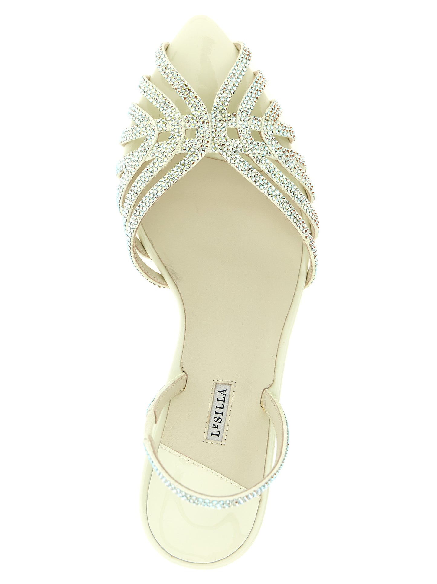 Bicolor Goatskin Stiletto Heel Sandals