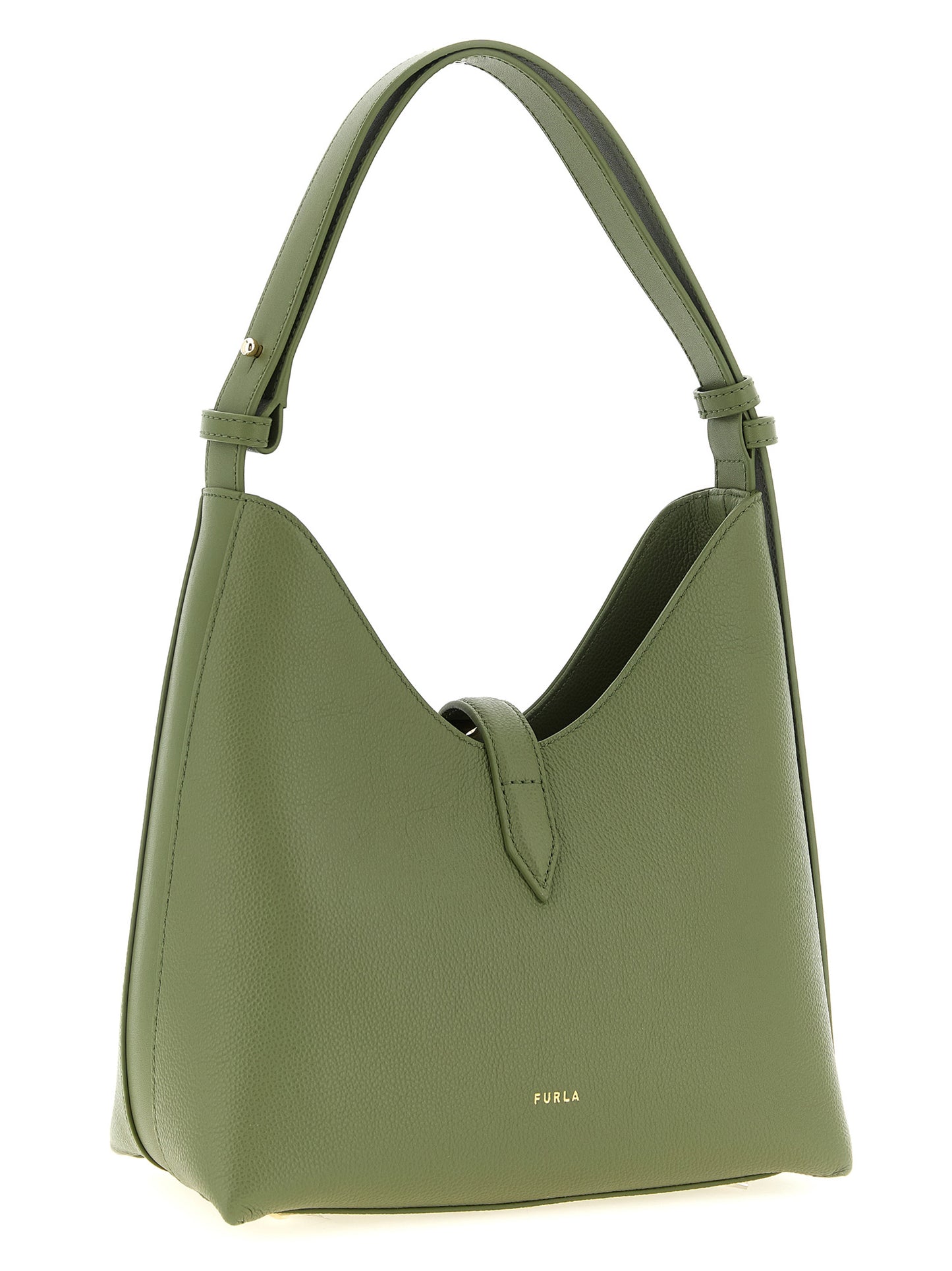 Bicolor Calfskin Shoulder Bag