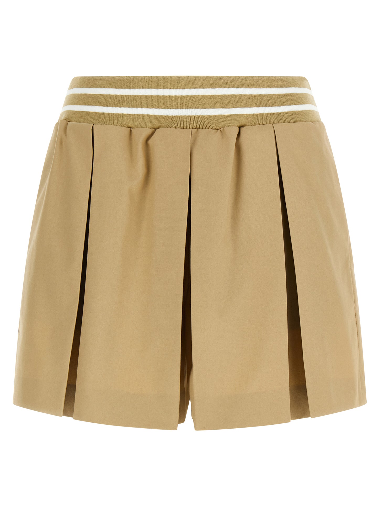 Beige Cotton Bermuda Shorts