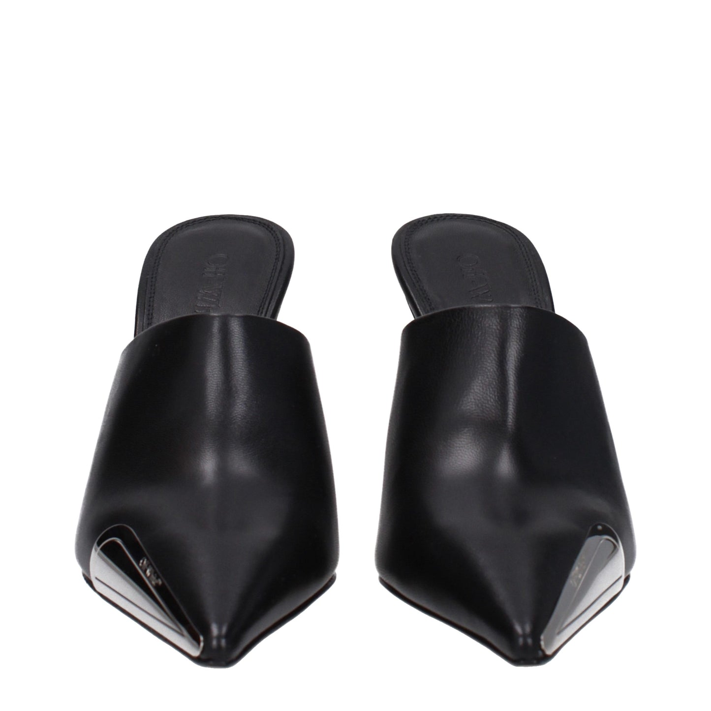 Black Leather High Heel Pumps