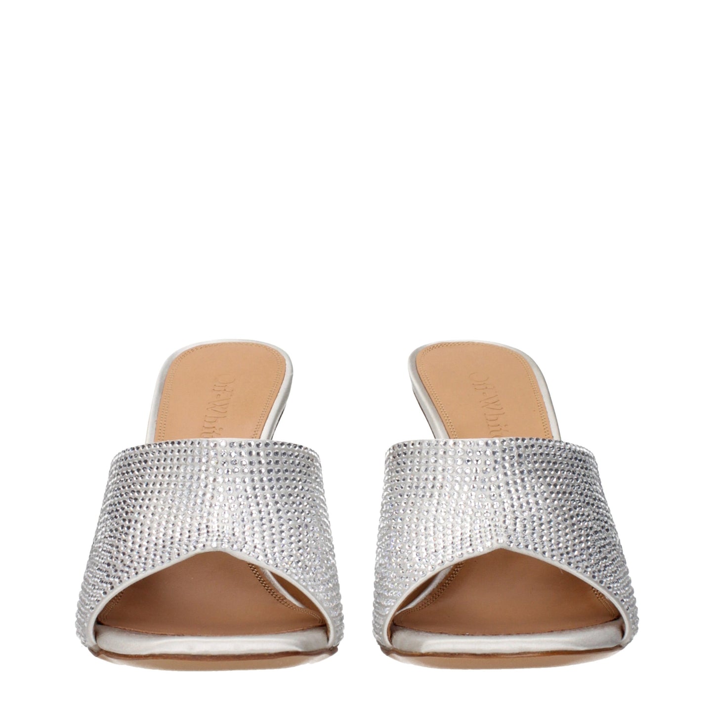Gray Satin Stiletto Heel Sandals