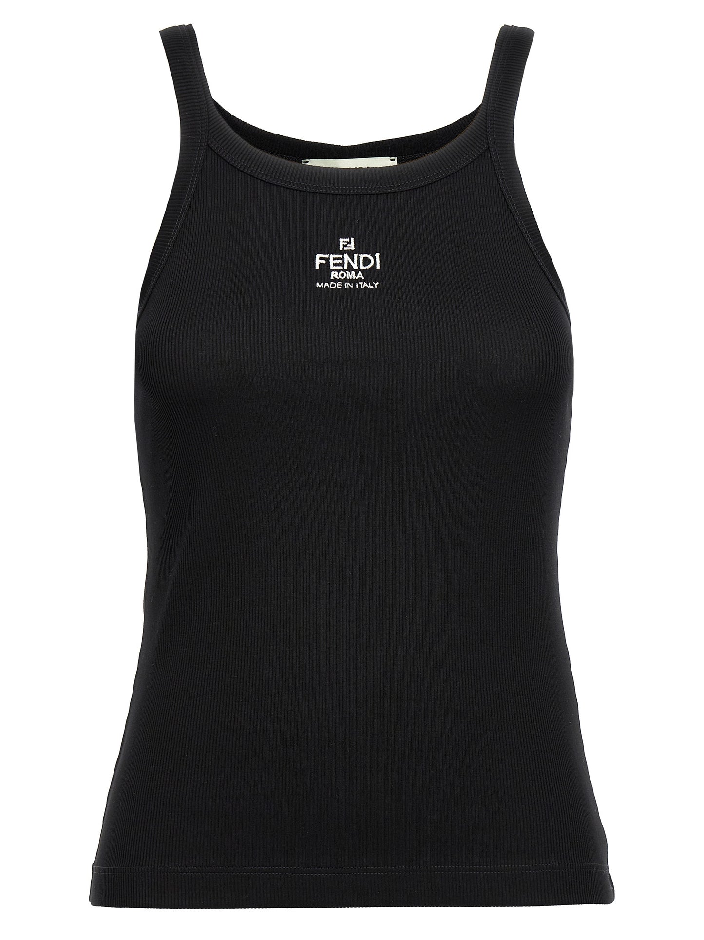 Black Cotton Sleeveles T-Shirt