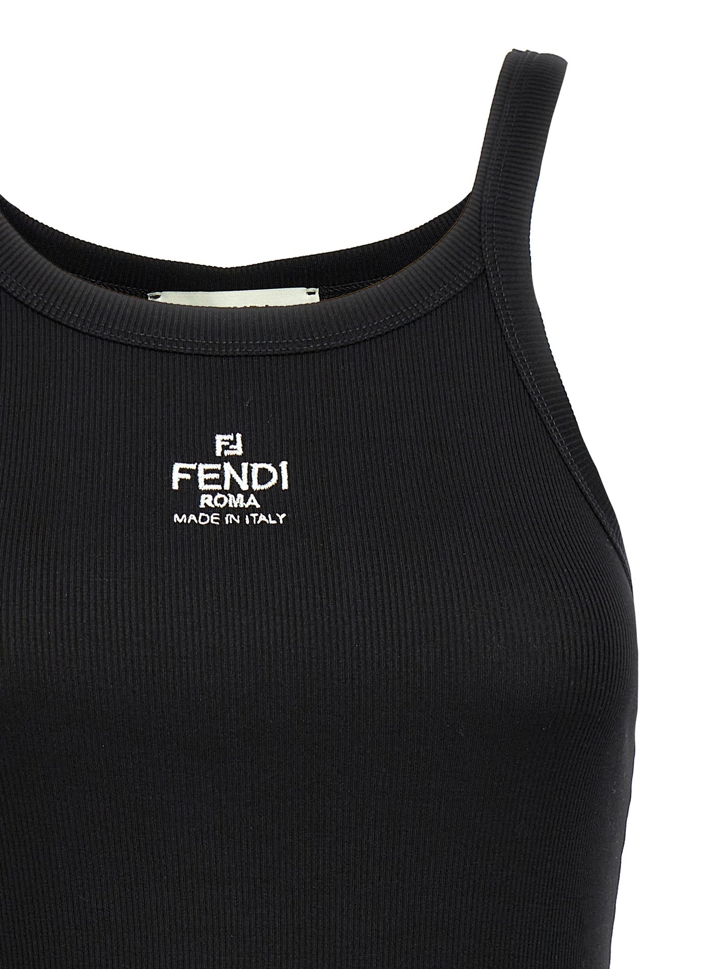 Black Cotton Sleeveles T-Shirt