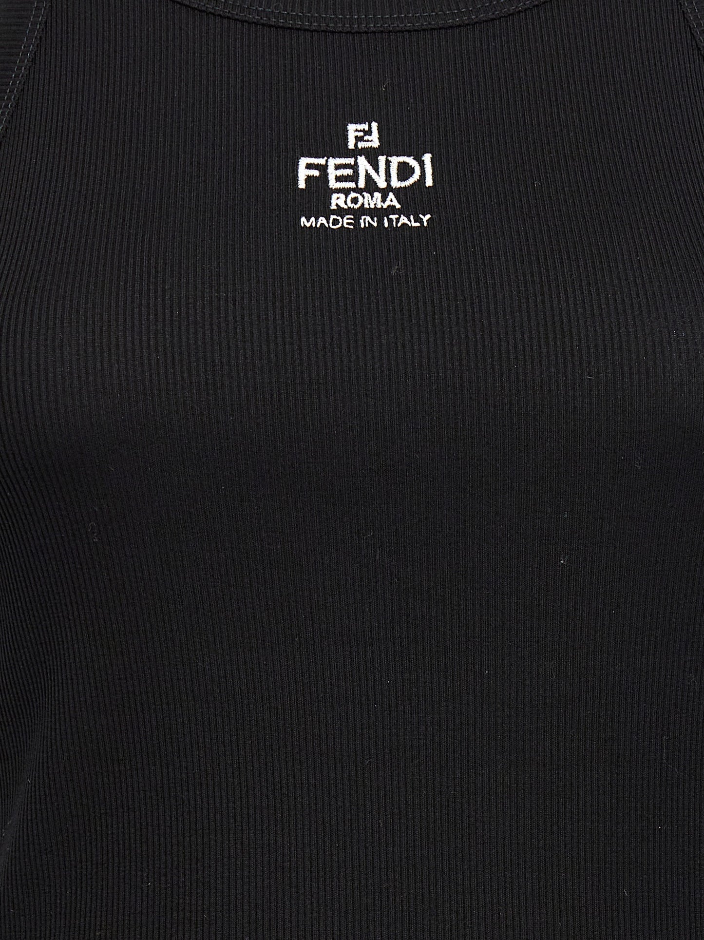 Black Cotton Sleeveles T-Shirt