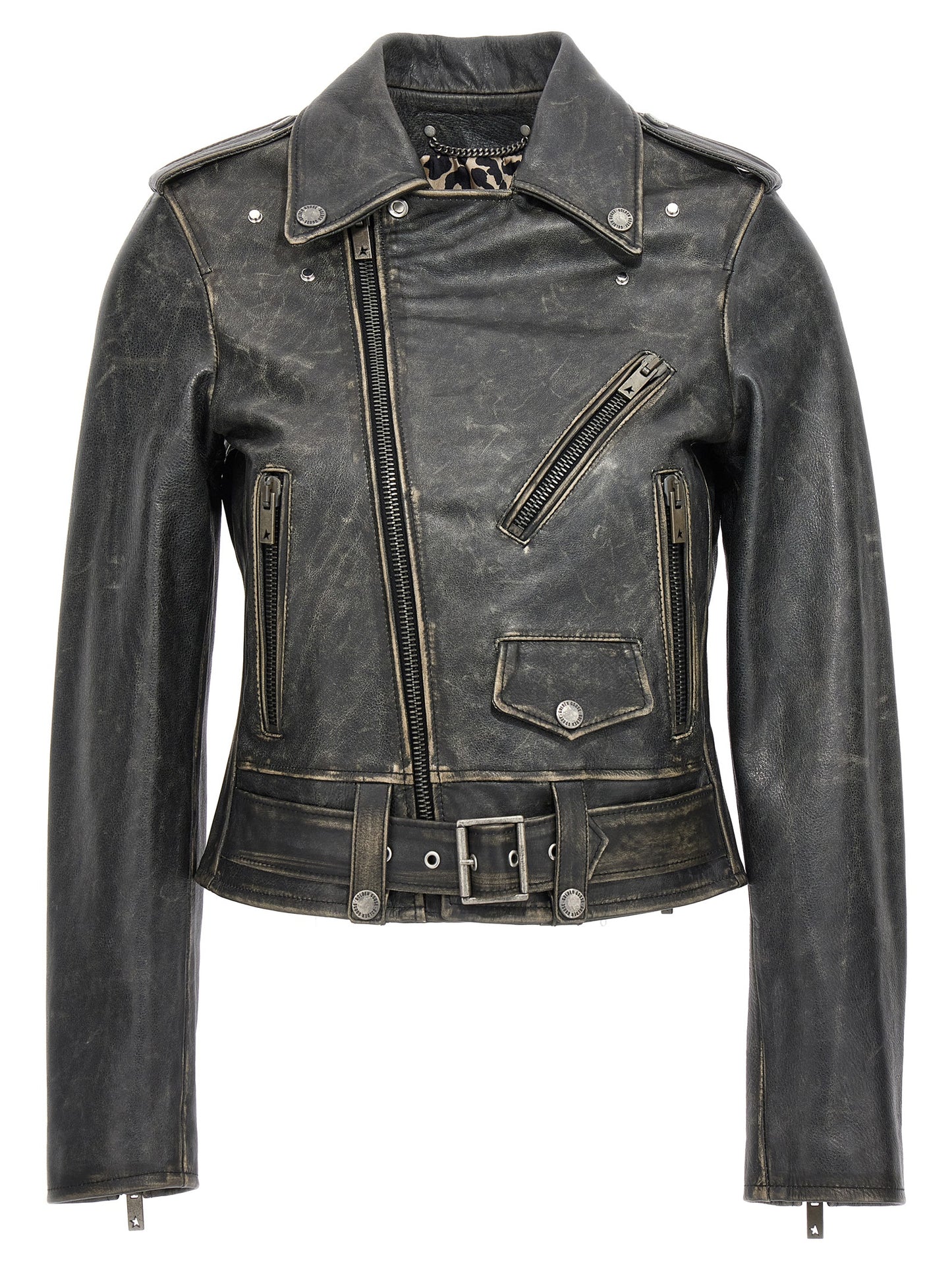 Black Cowhide Leather Jacket