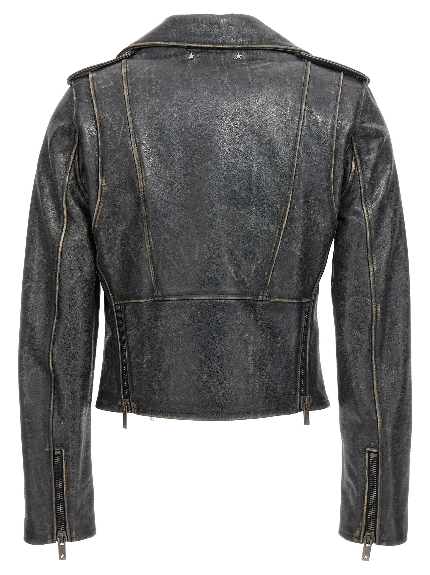Black Cowhide Leather Jacket
