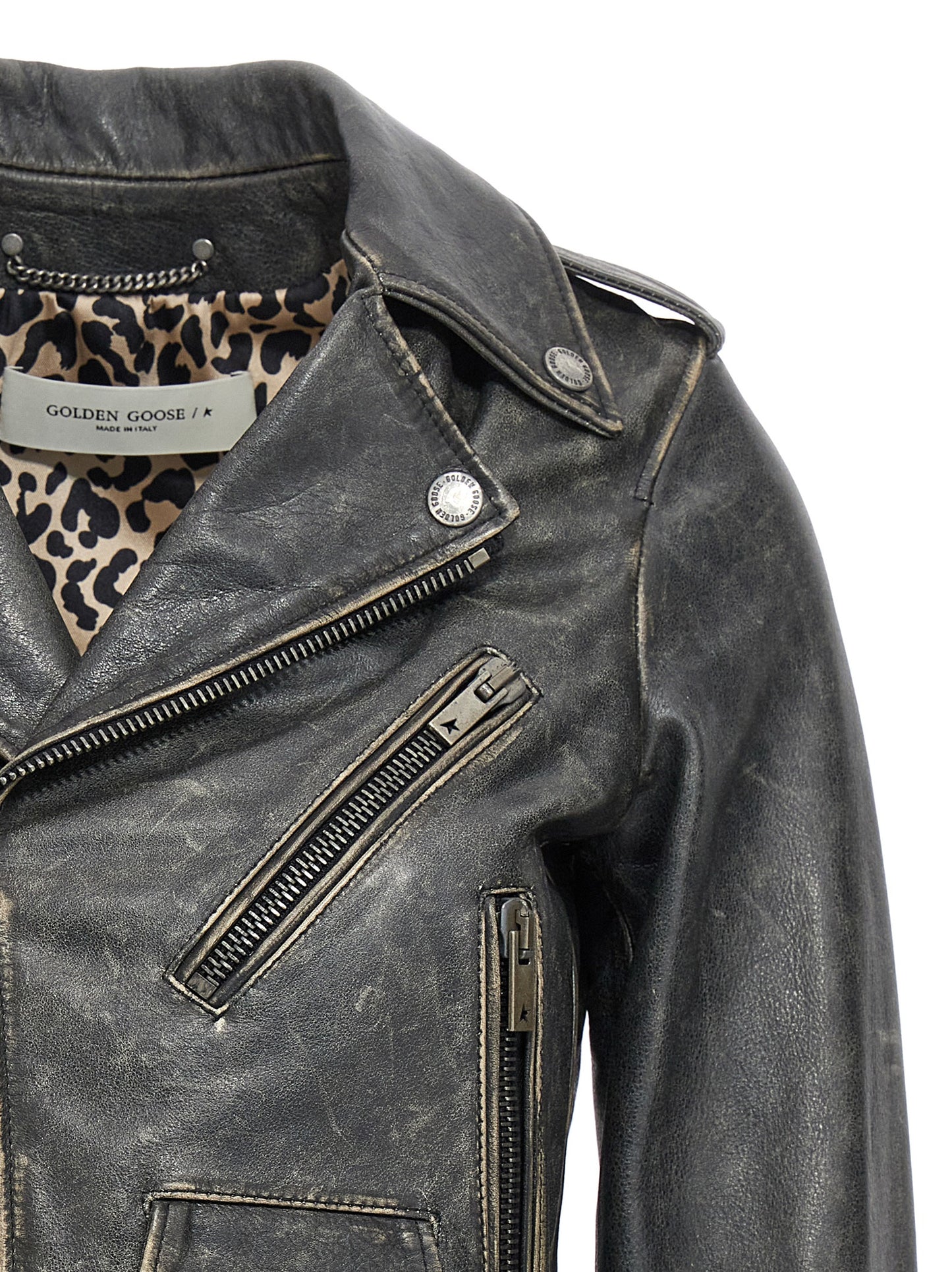 Black Cowhide Leather Jacket