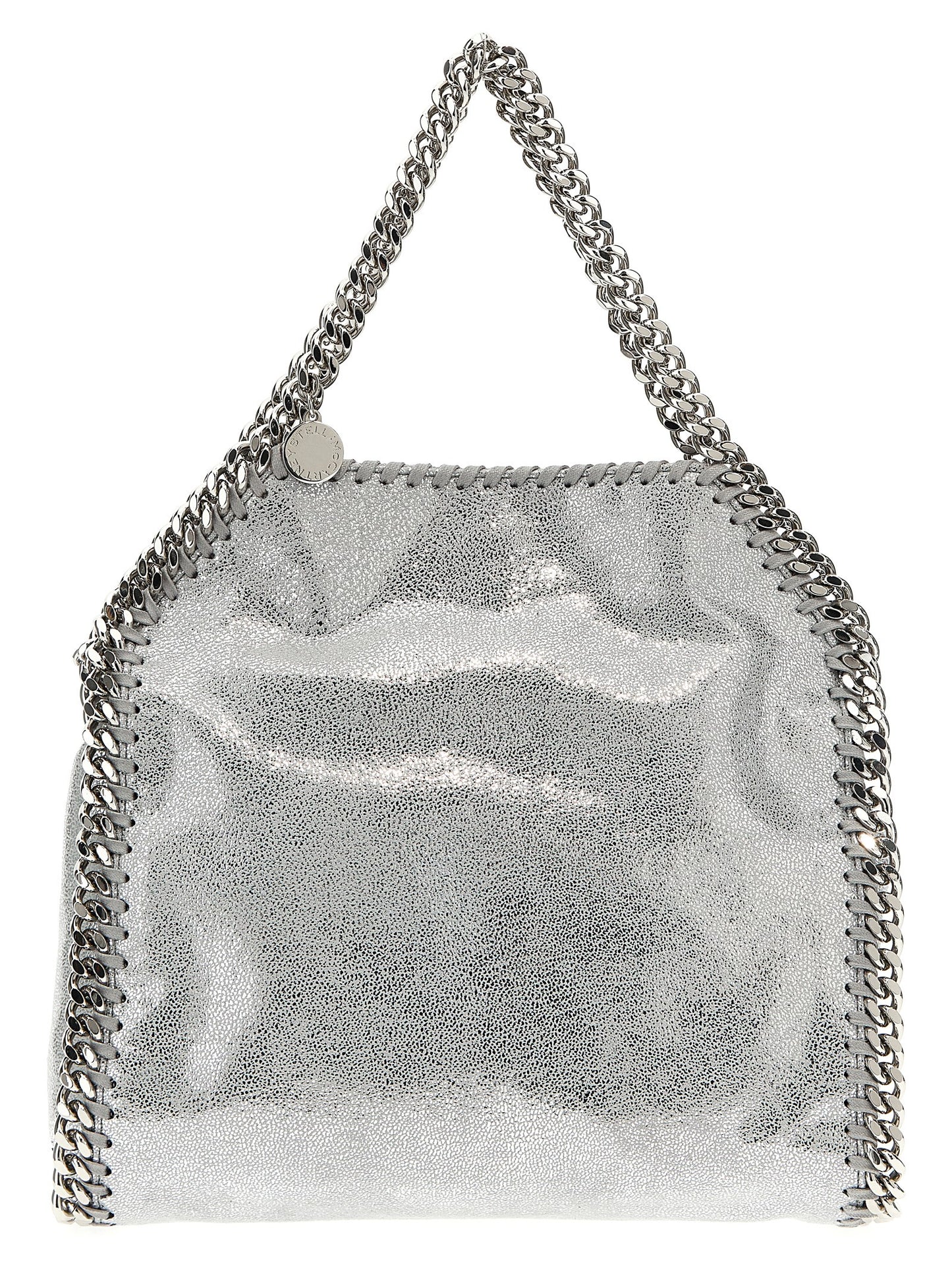 Silver Polyester Handbag