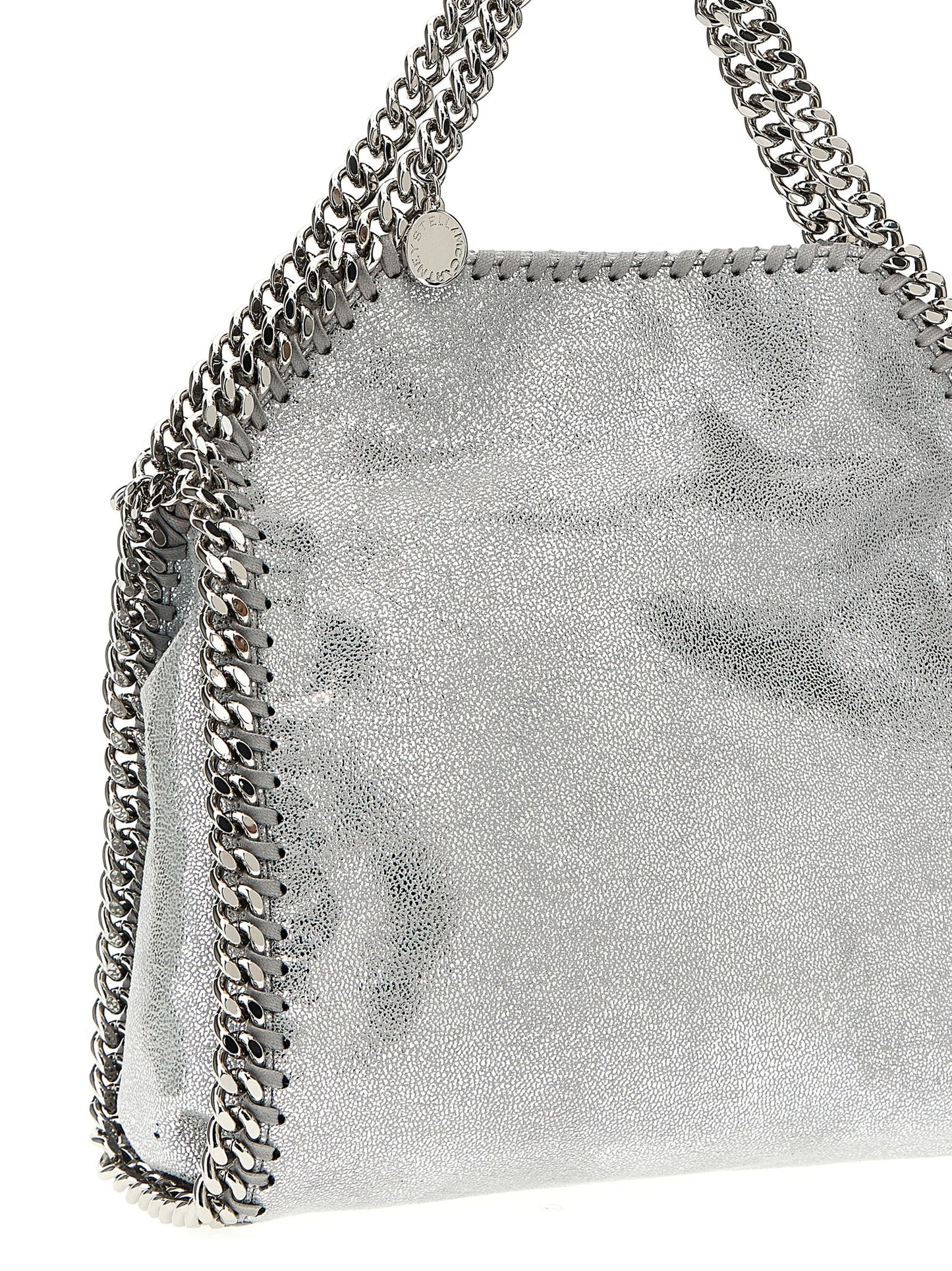 Silver Polyester Handbag