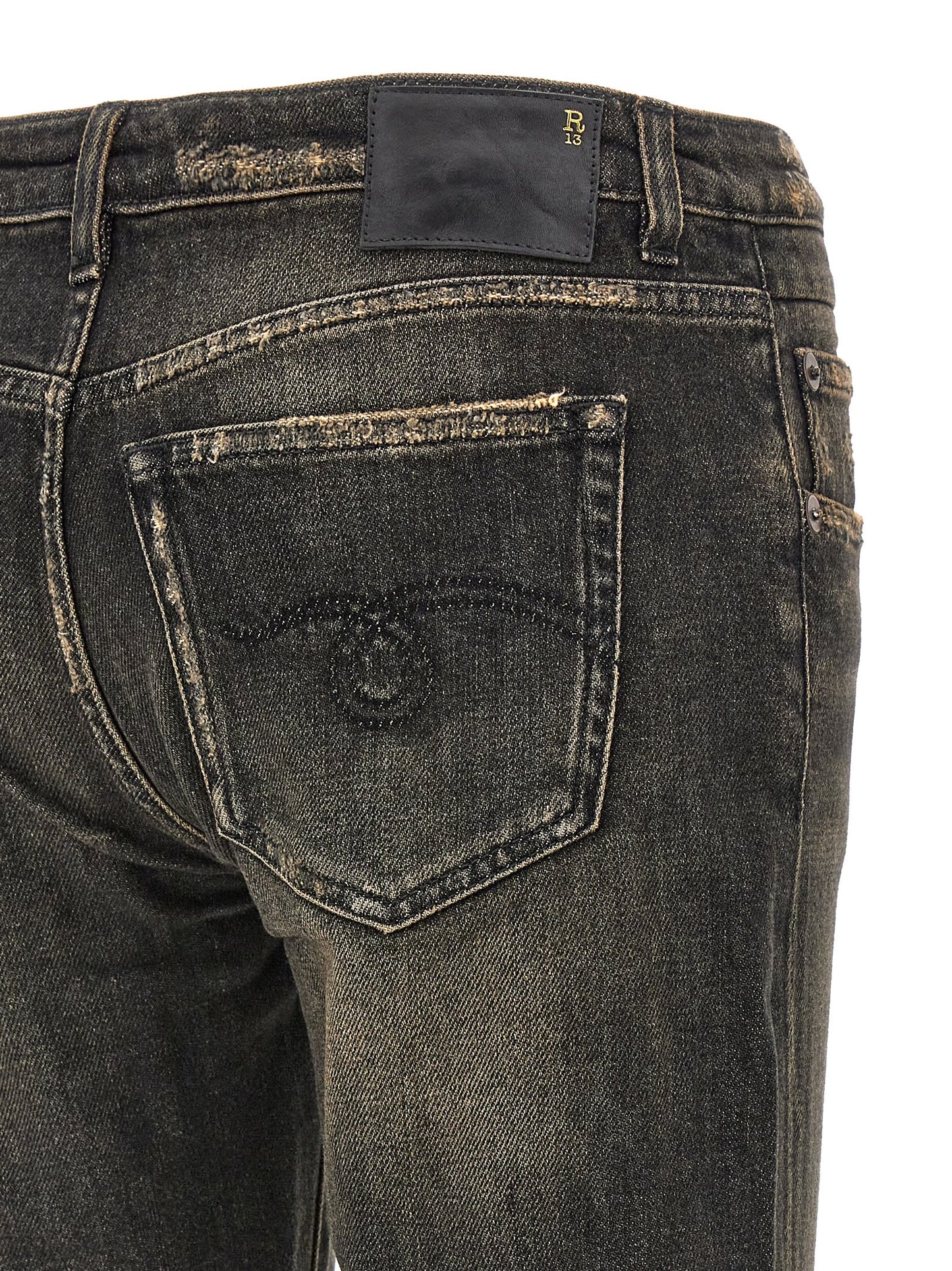 Black Cotton Boyfriend Jeans
