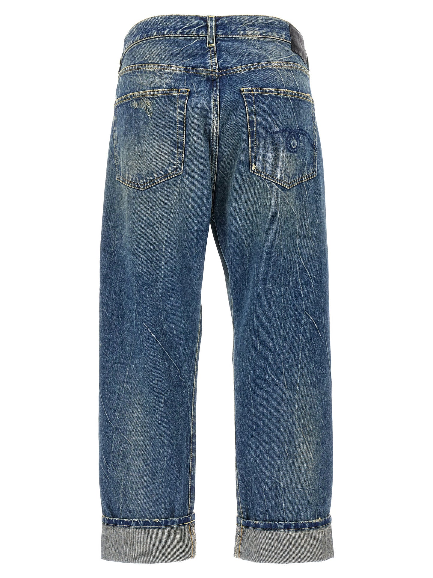 Blue Cotton Relaxed Fit Jeans