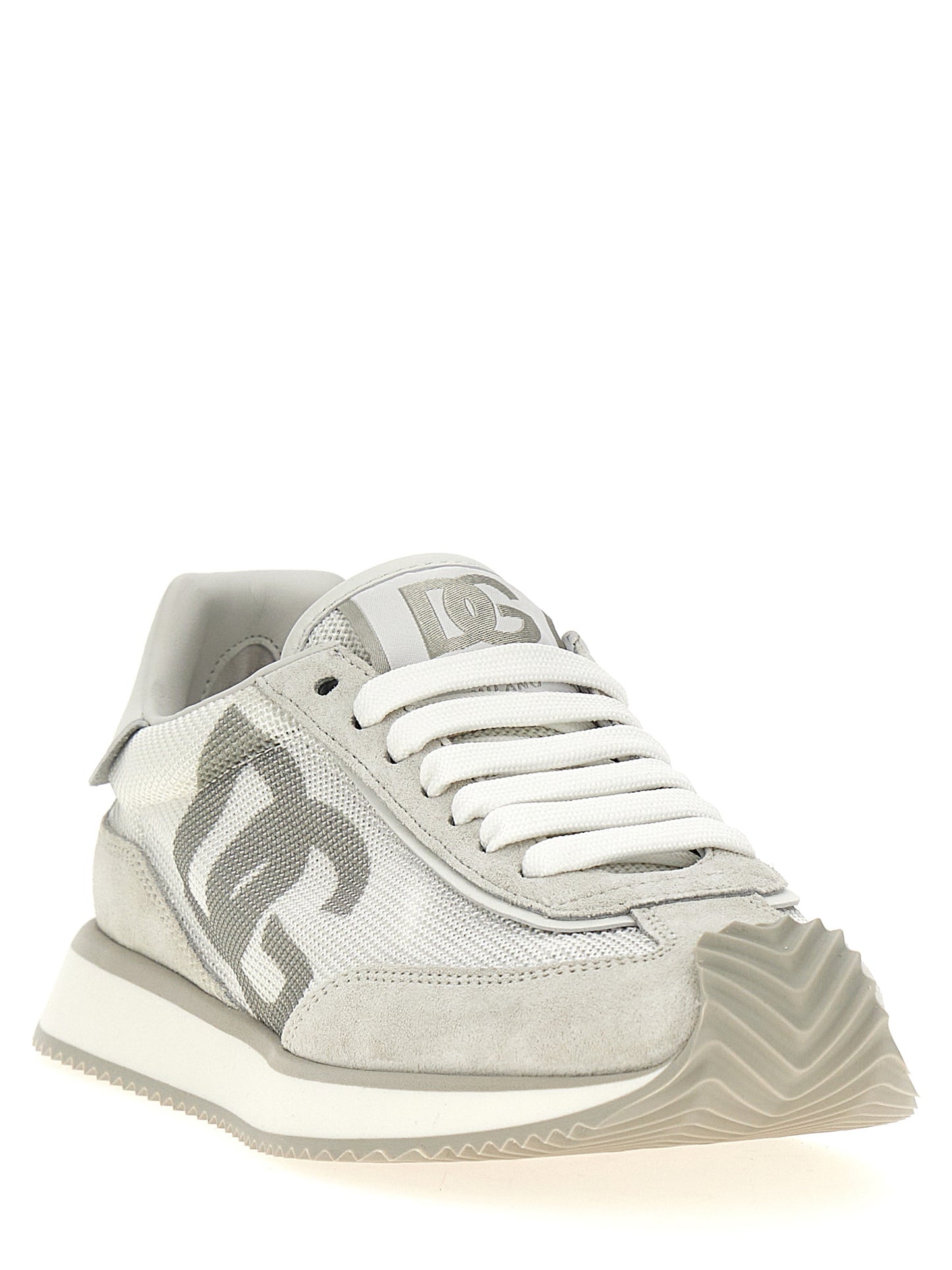 White Calfskin Athletic Sneakers