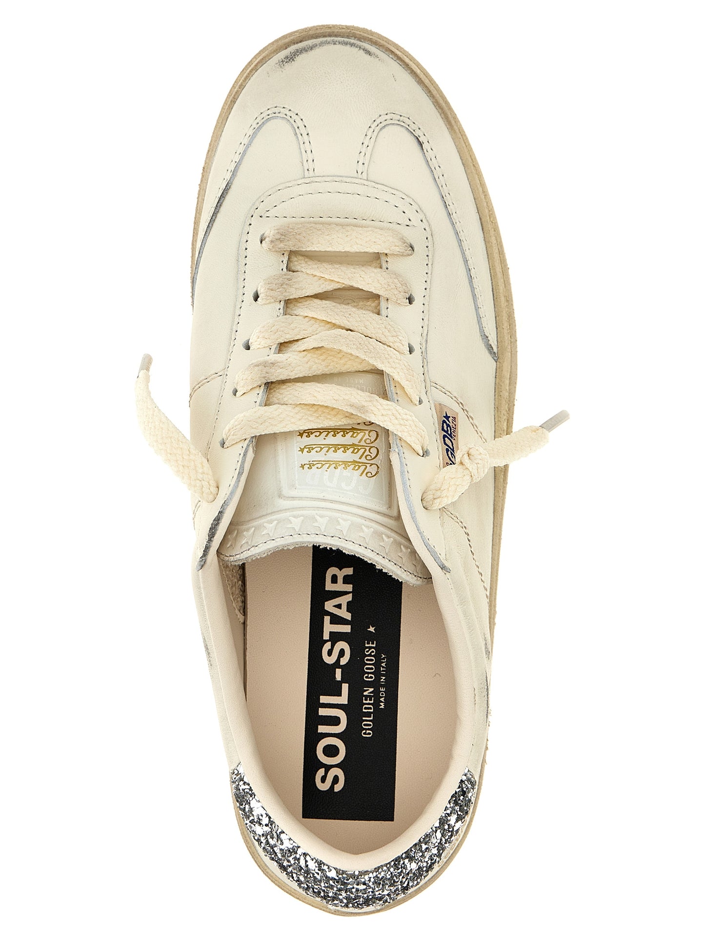 White Lamb Leather Low Top Sneakers