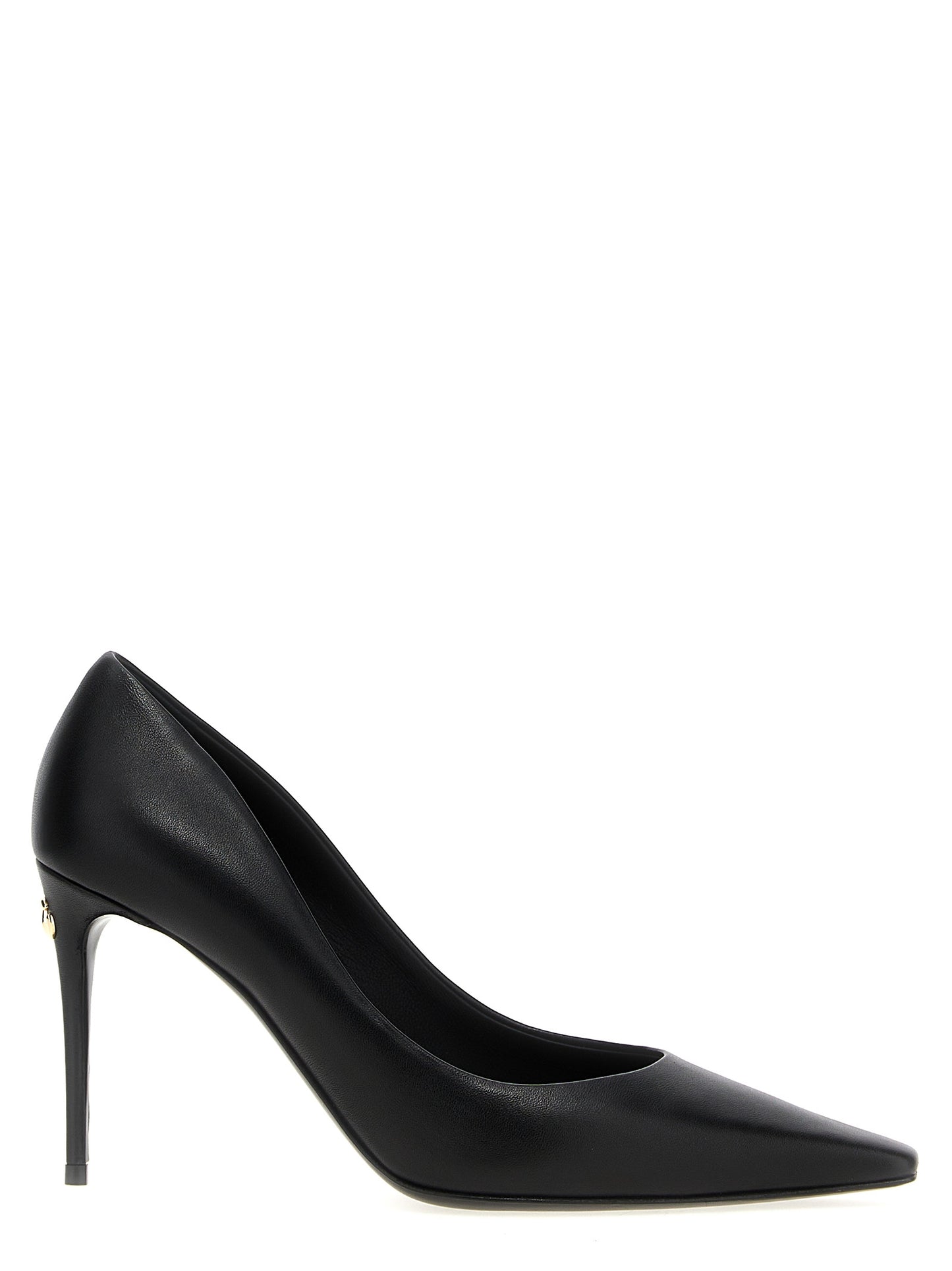 Black Lamb Leather High Heel Pumps