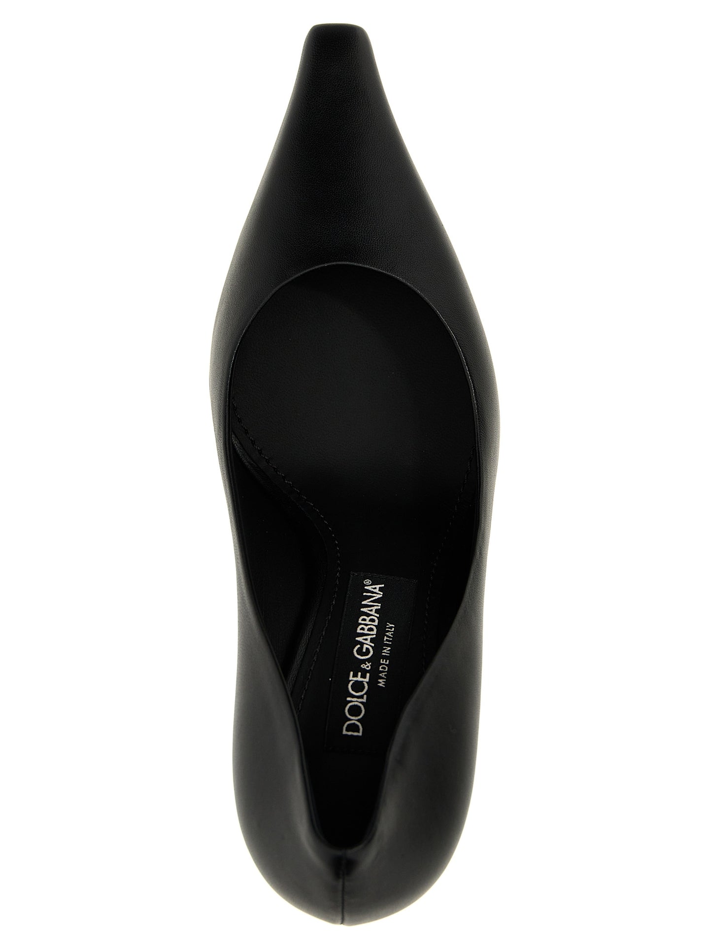 Black Lamb Leather High Heel Pumps