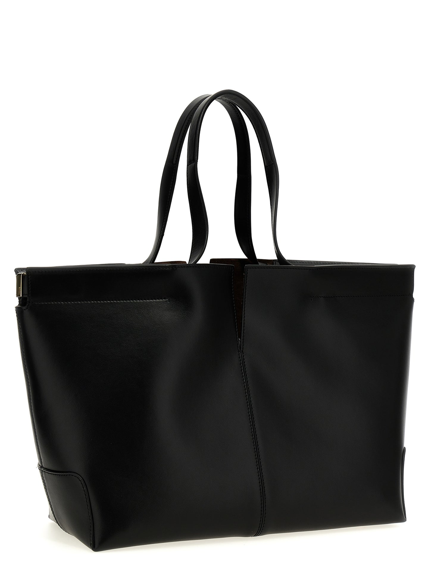 Black Calfskin Tote Bag