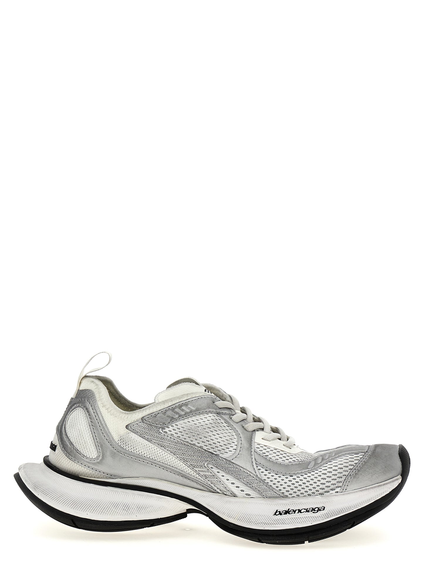Gray Polyester Athletic Sneakers
