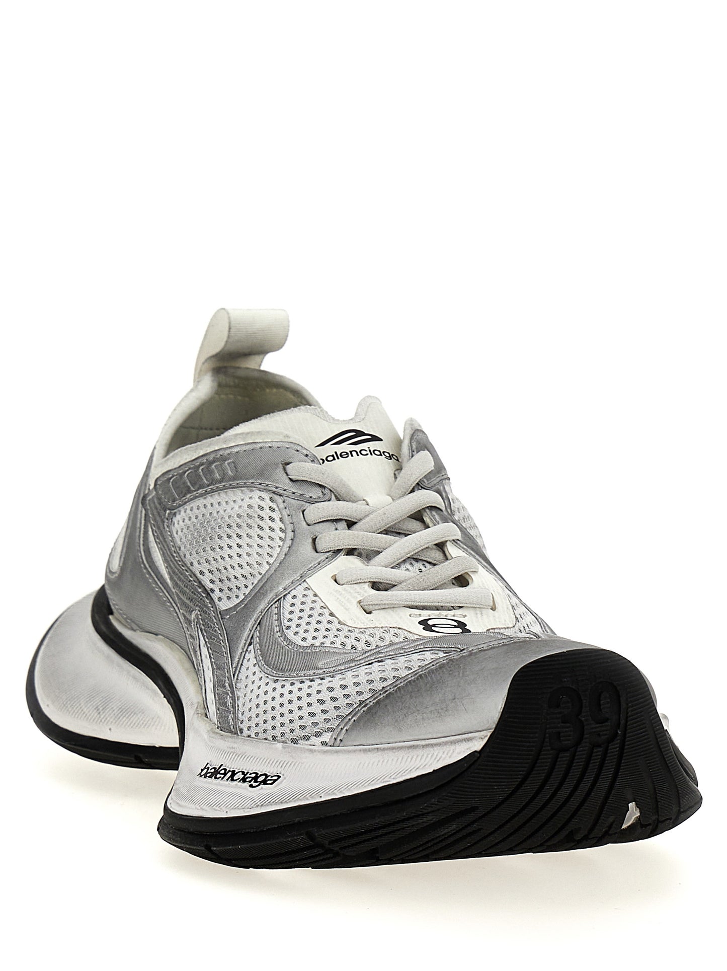 Gray Polyester Athletic Sneakers