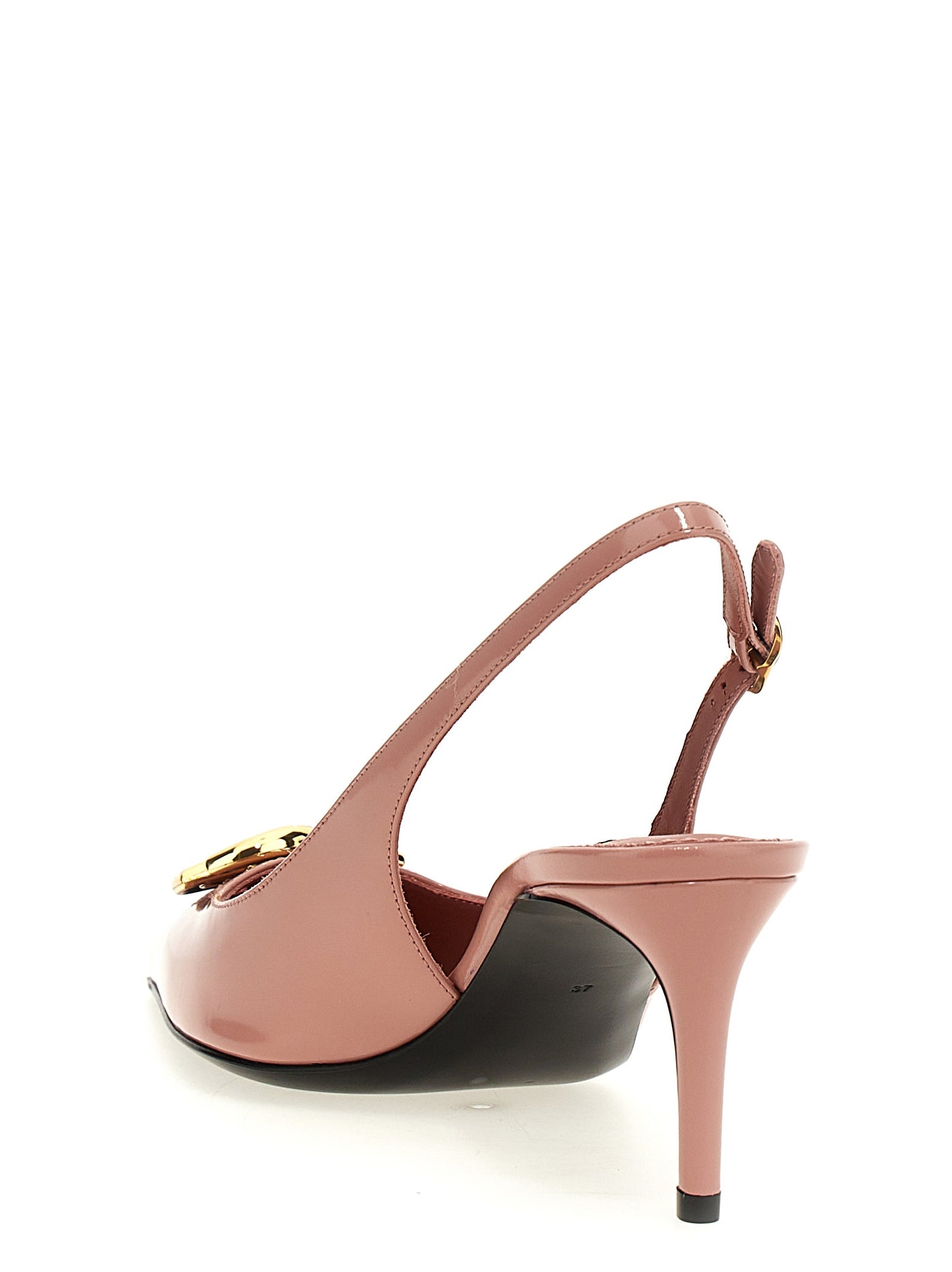 Multicolor Calfskin Mid Heel Pumps