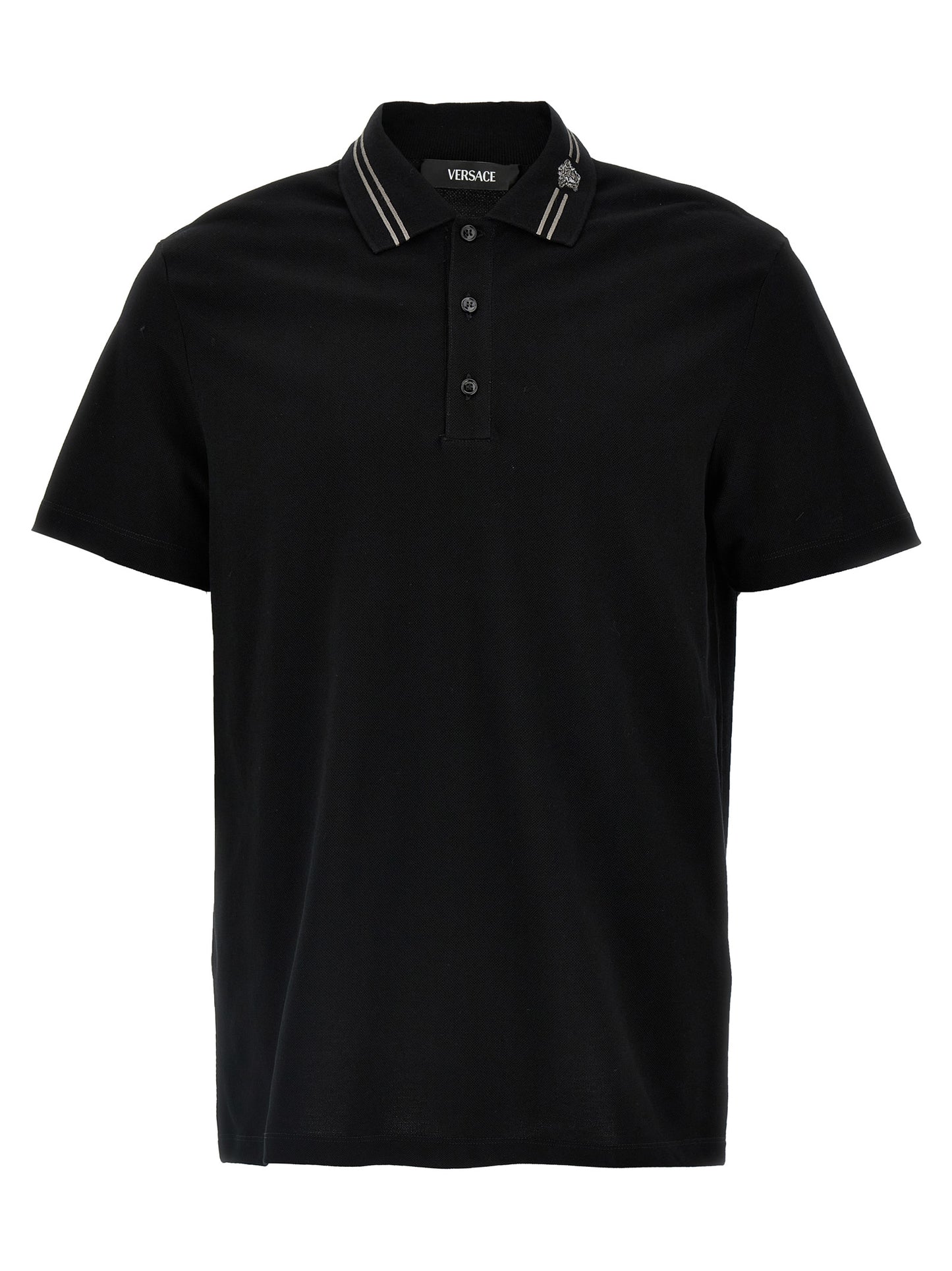 Black Cotton Polo Shirt