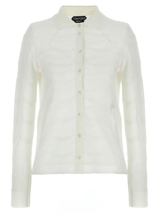 White Cotton Cardigan