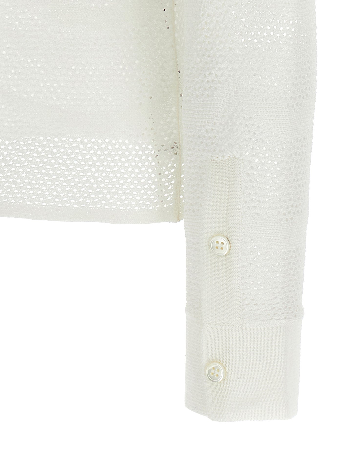 White Cotton Cardigan