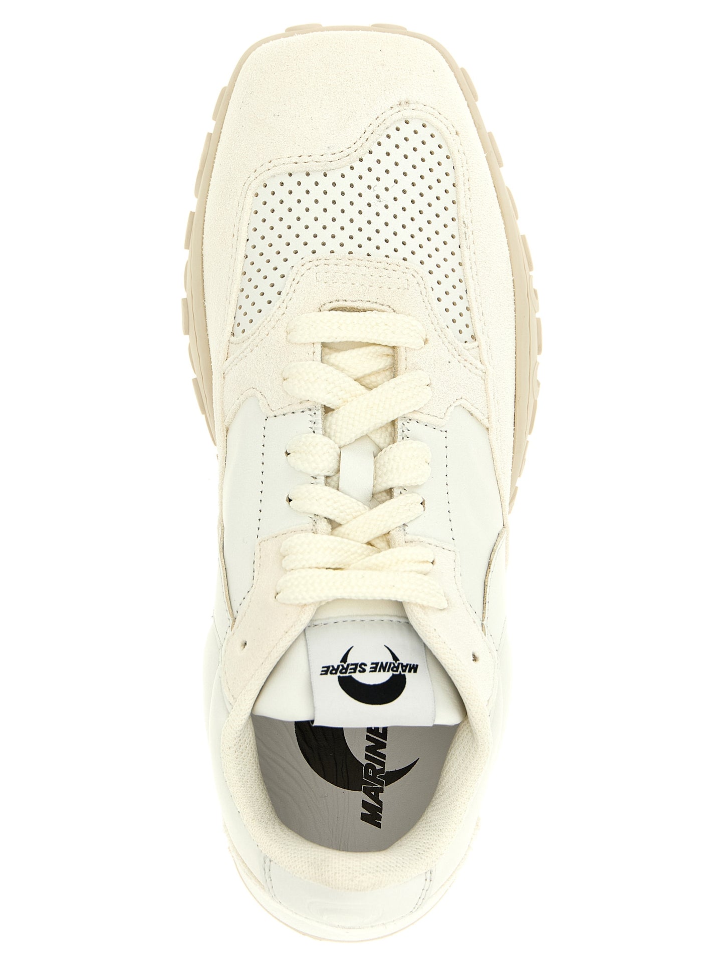 White Calfskin Athletic Sneakers