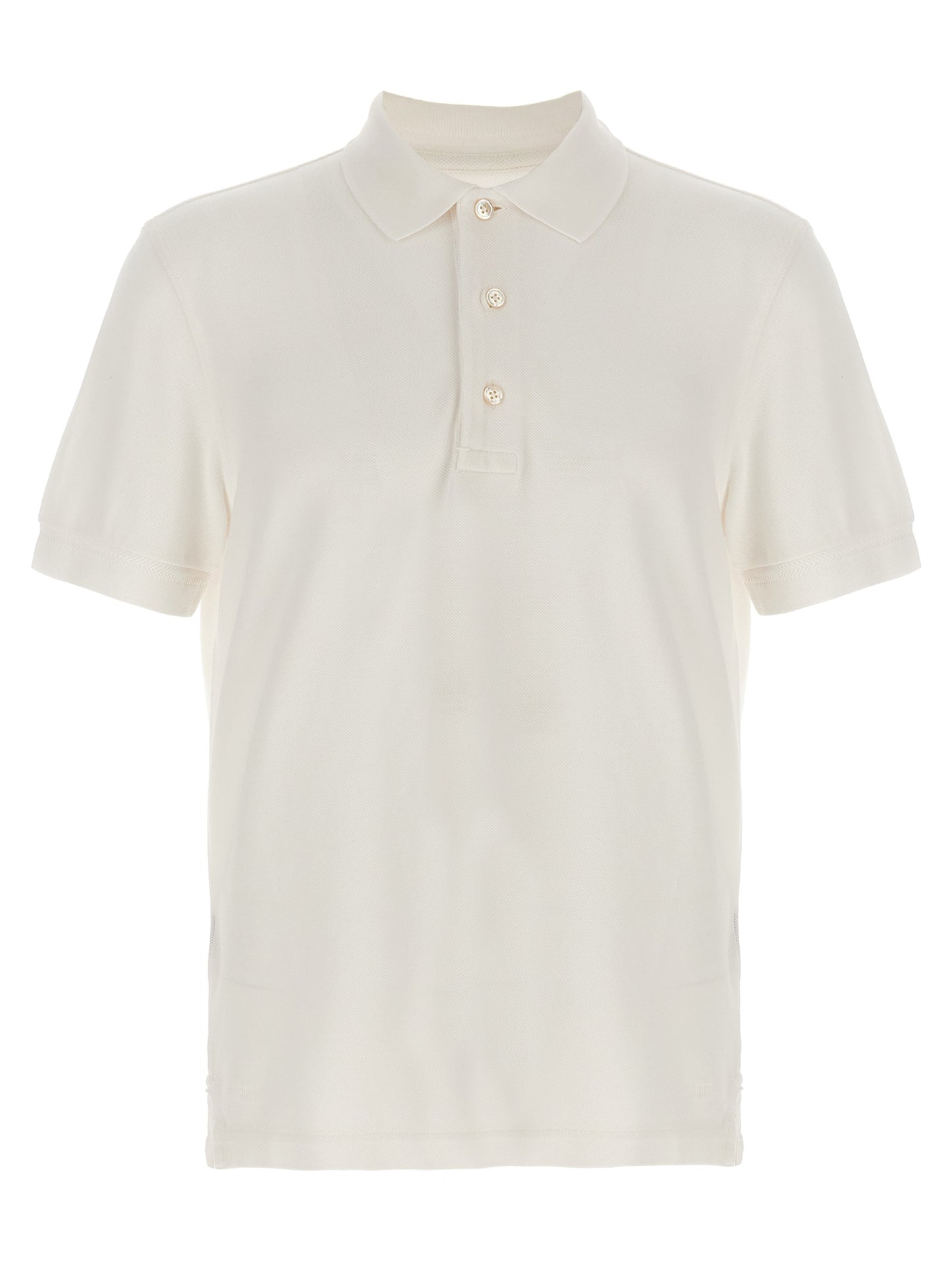 White Lyocell Polo Shirt