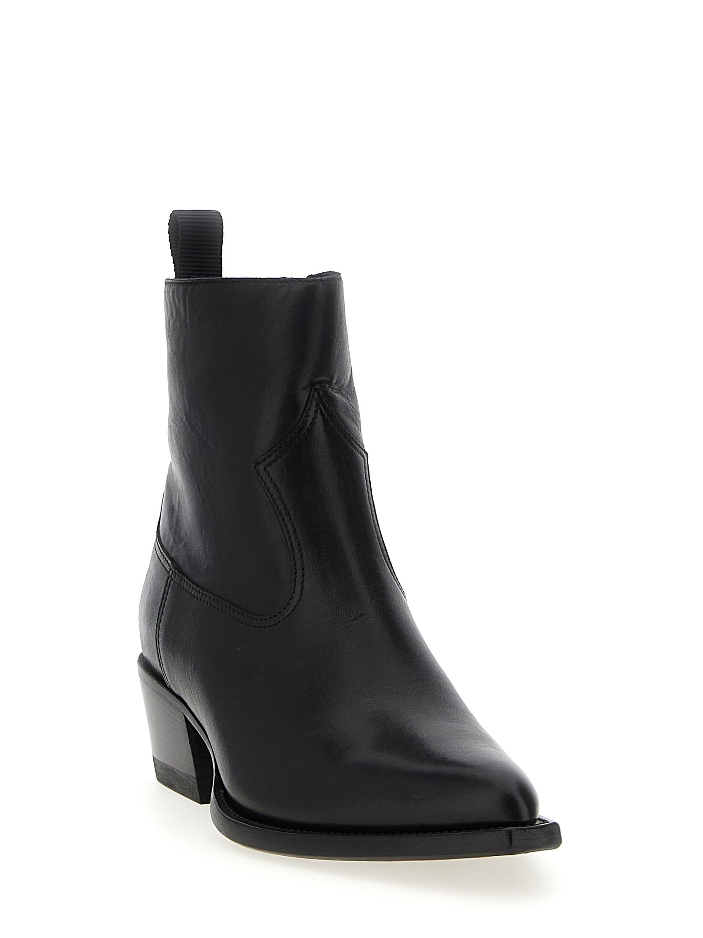 Black Cowhide Chelsea Boots