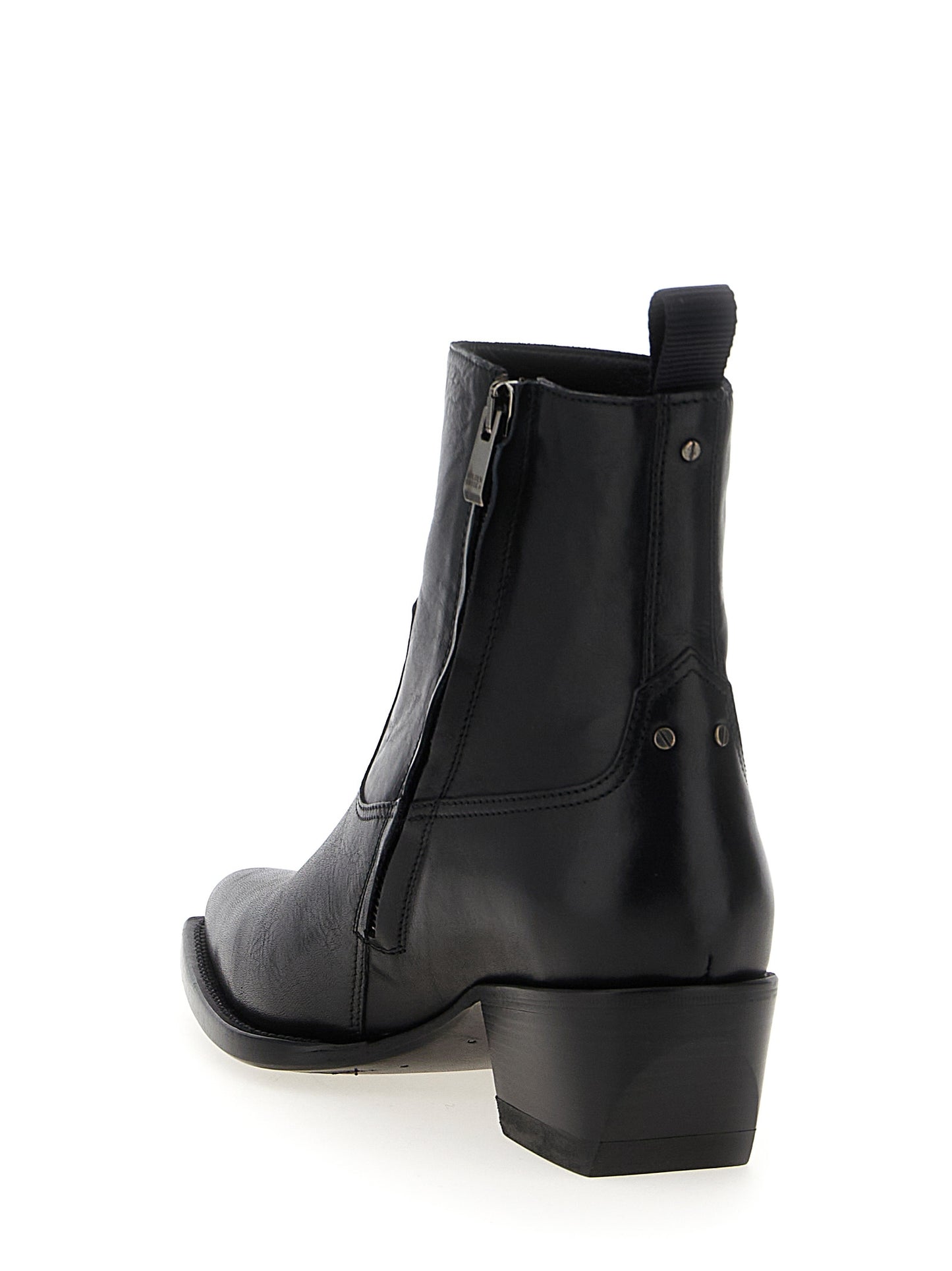 Black Cowhide Chelsea Boots