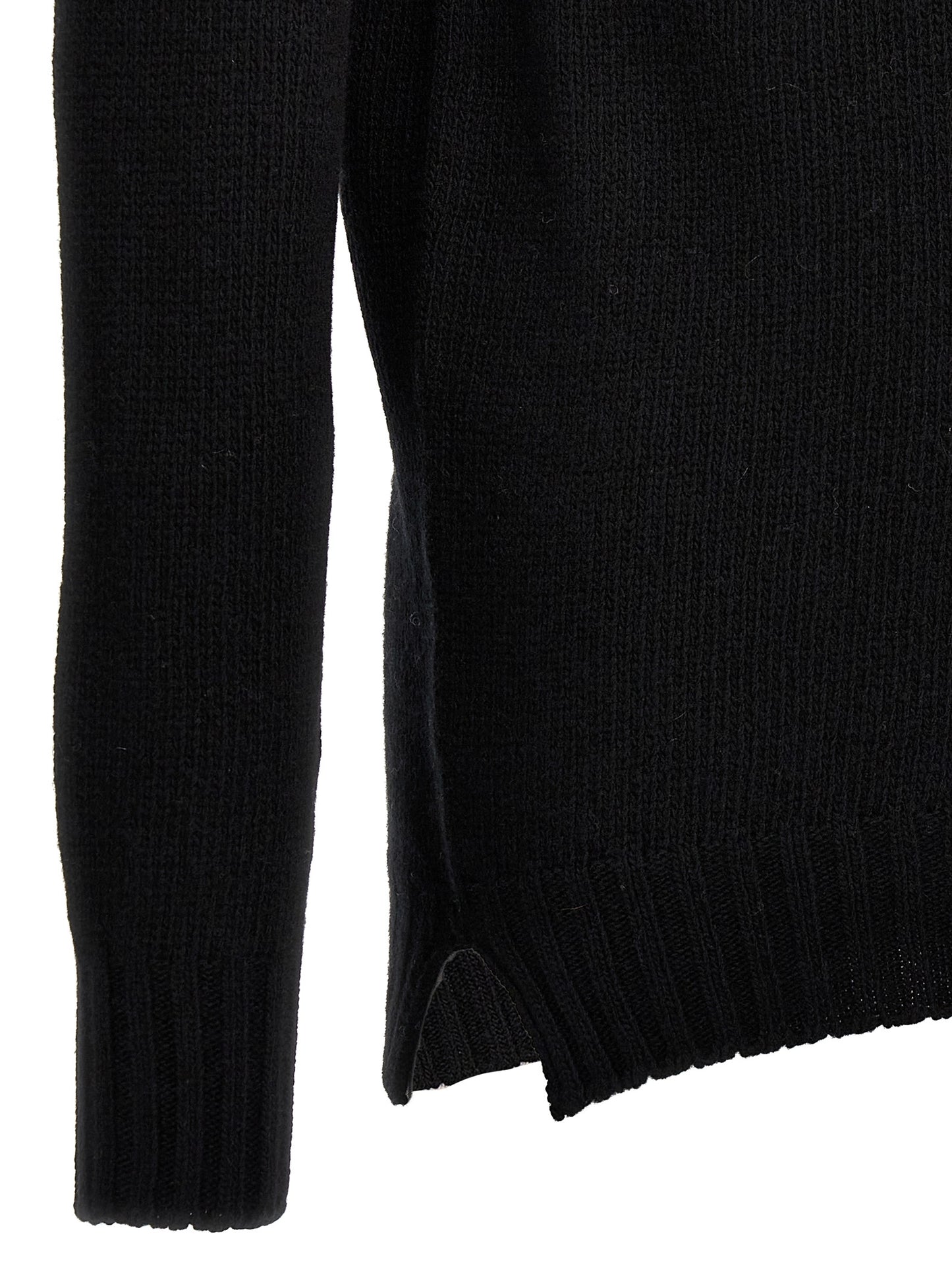 Black Virgin Wool Cardigan