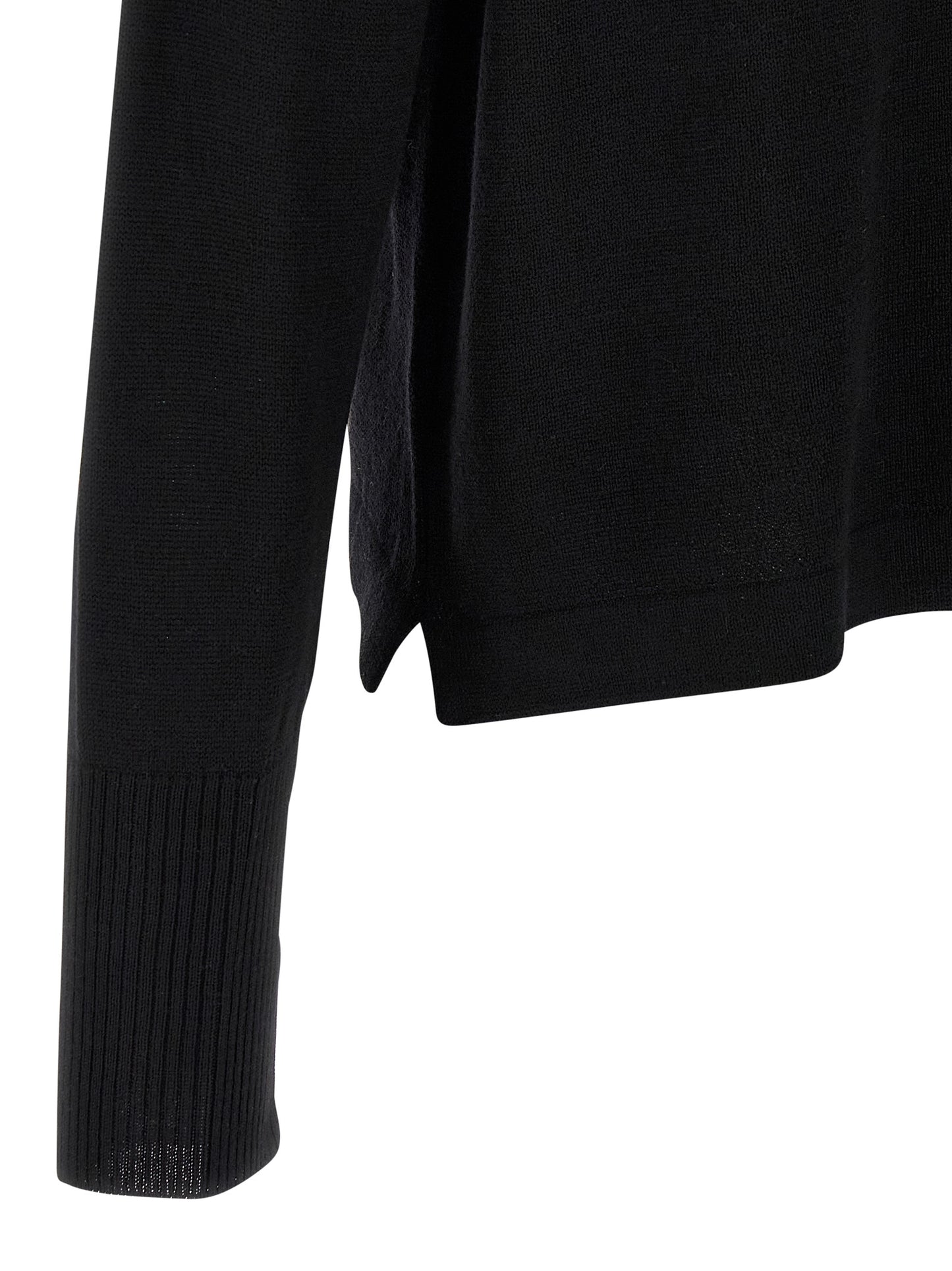 Black Virgin Wool Cardigan