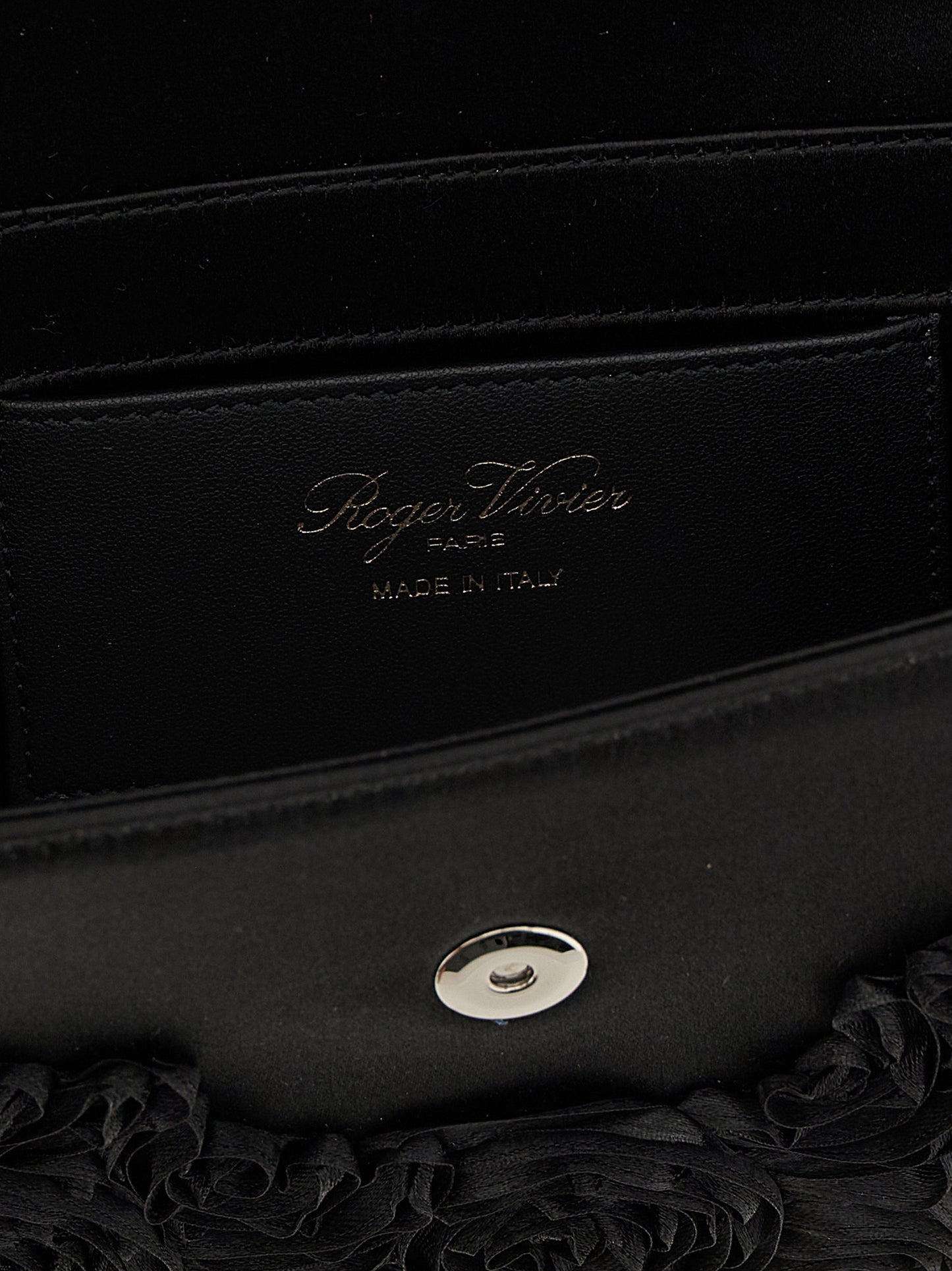 Black Viscose Clutch Bag