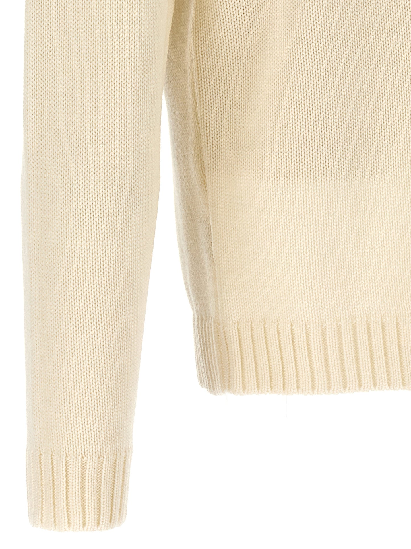 White Virgin Wool Cardigan