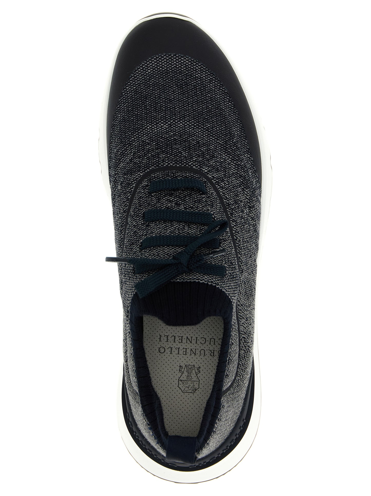 Blue Cotton Athletic Sneakers