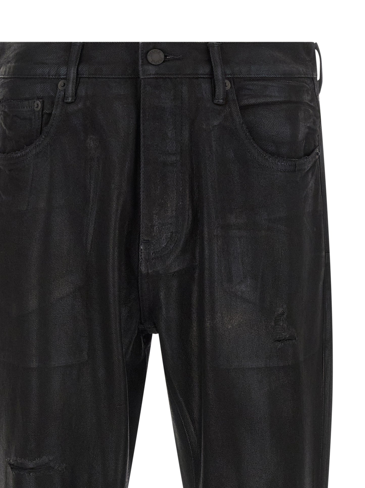 Black Cotton Flared Jeans