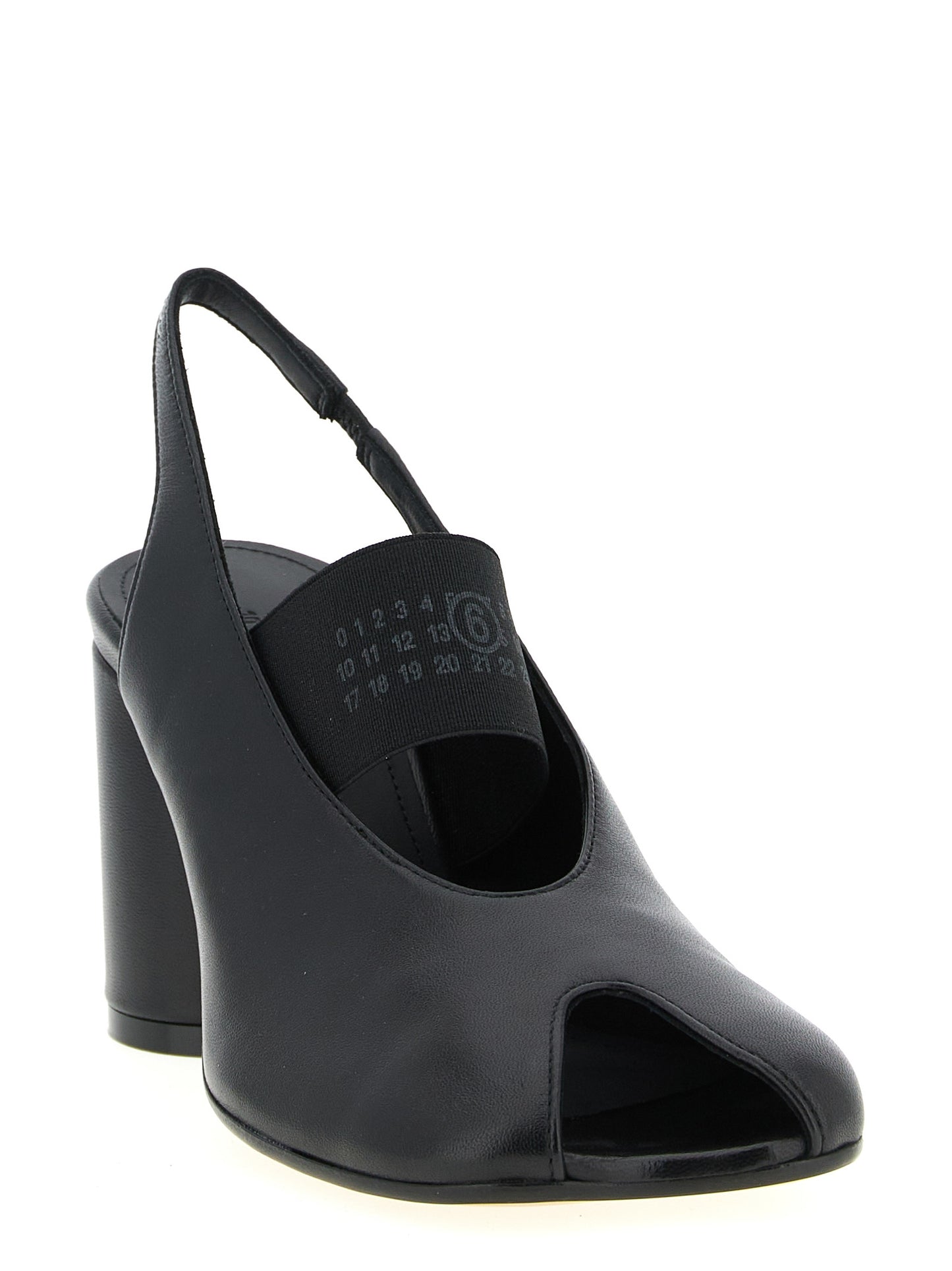 Black Lamb Leather Mid Heel Pumps